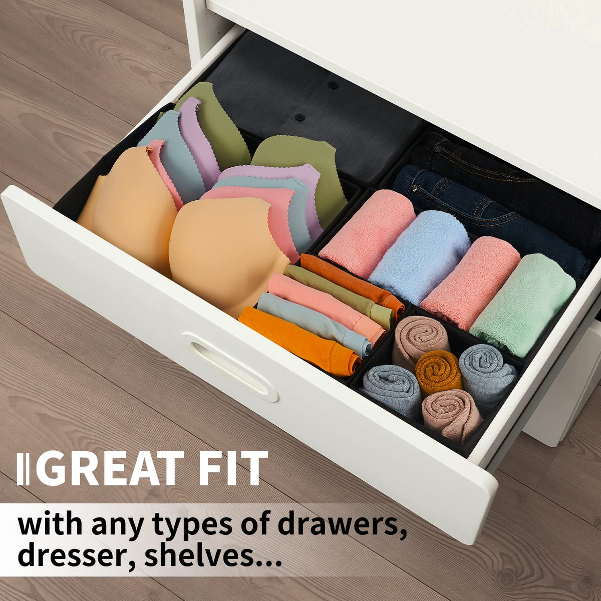 Drawer Organizer Clothes (8 Count)