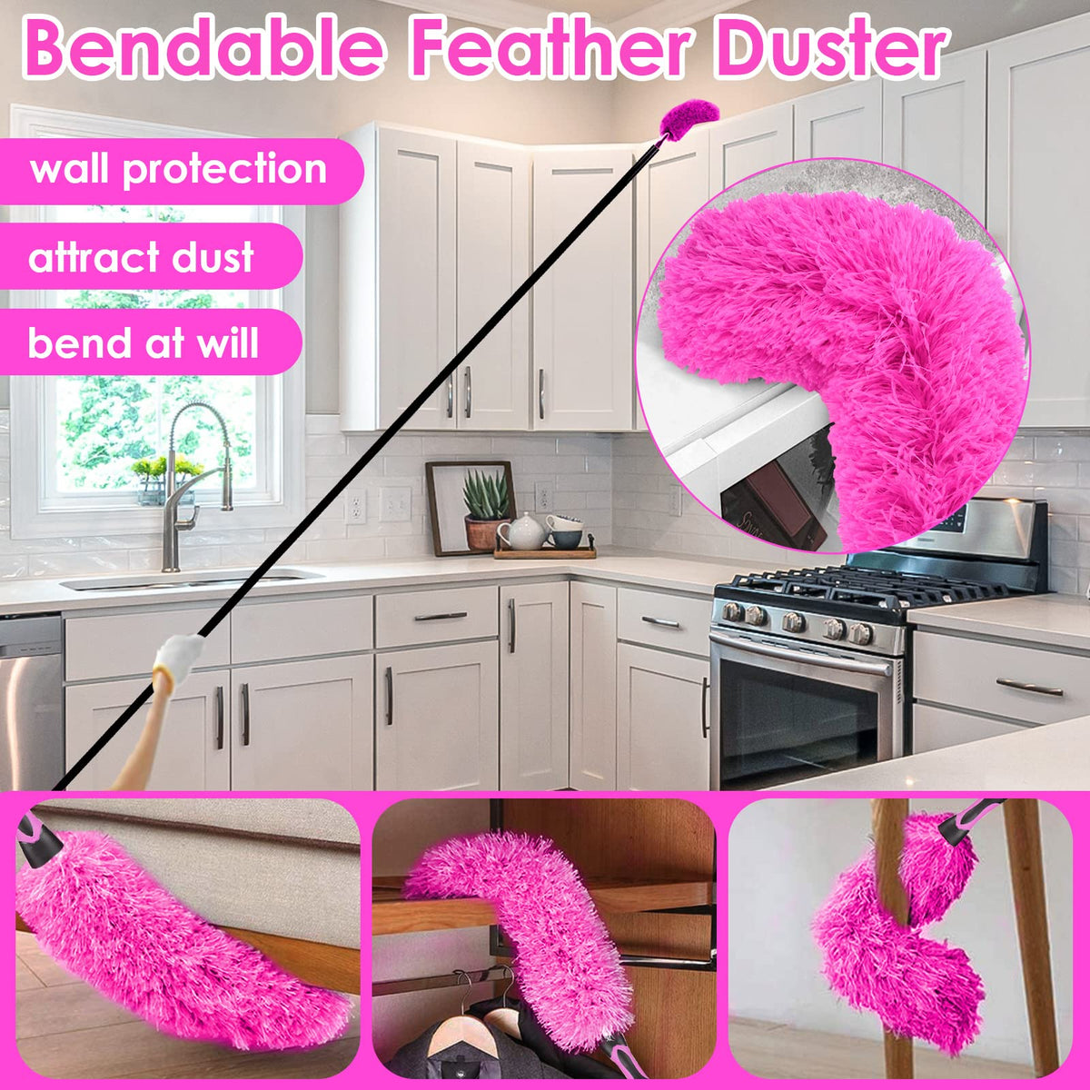 8 Foot Dusters for Cleaning (12 Count)