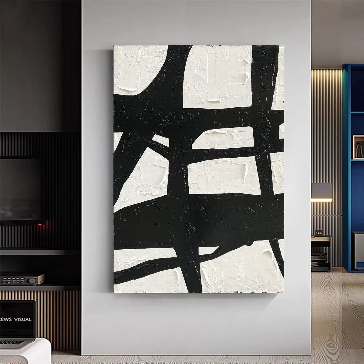 Art Hand drawn contemporary minimalist style oil painting