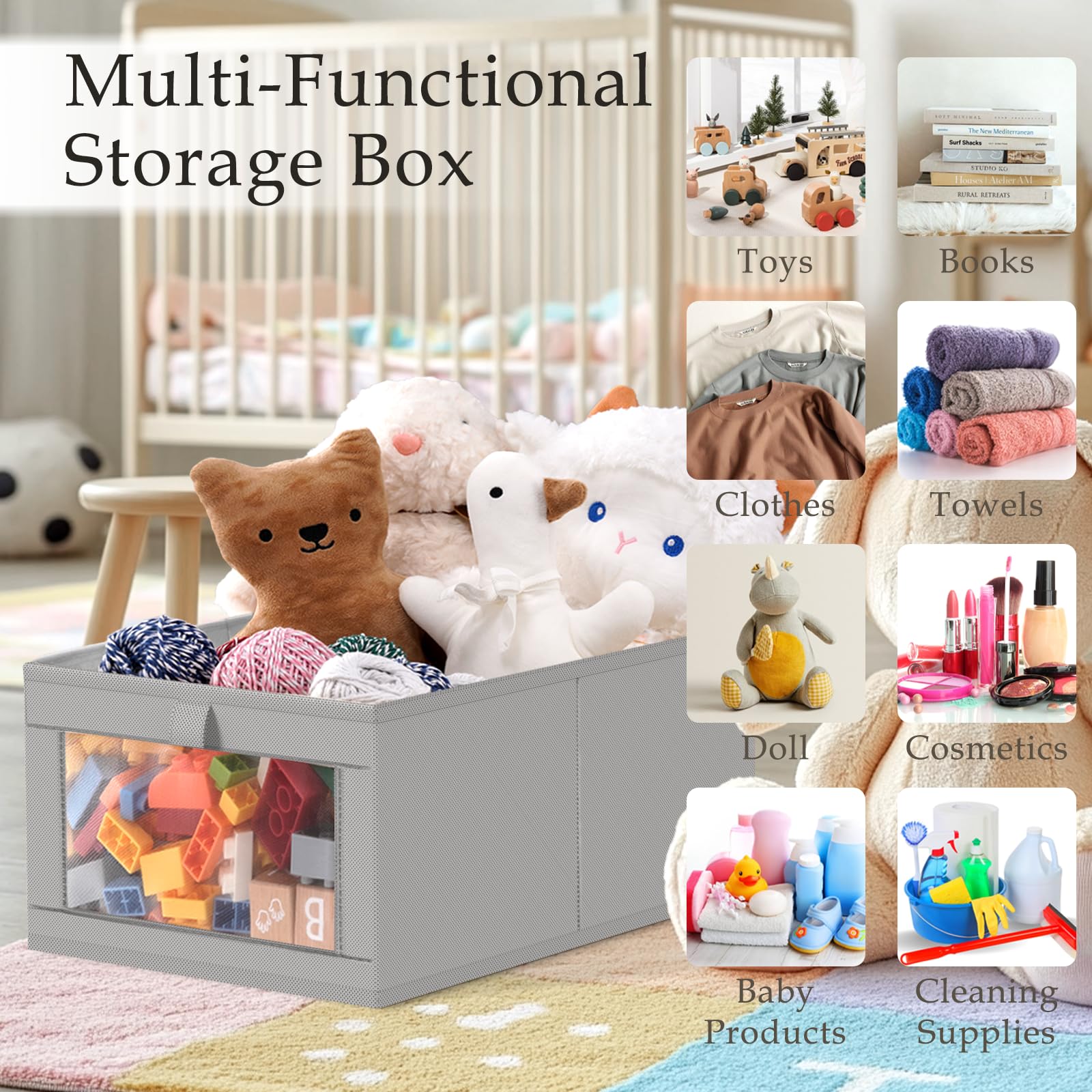 8 Pack Linen Closet Organizers and Storage (8 Count)