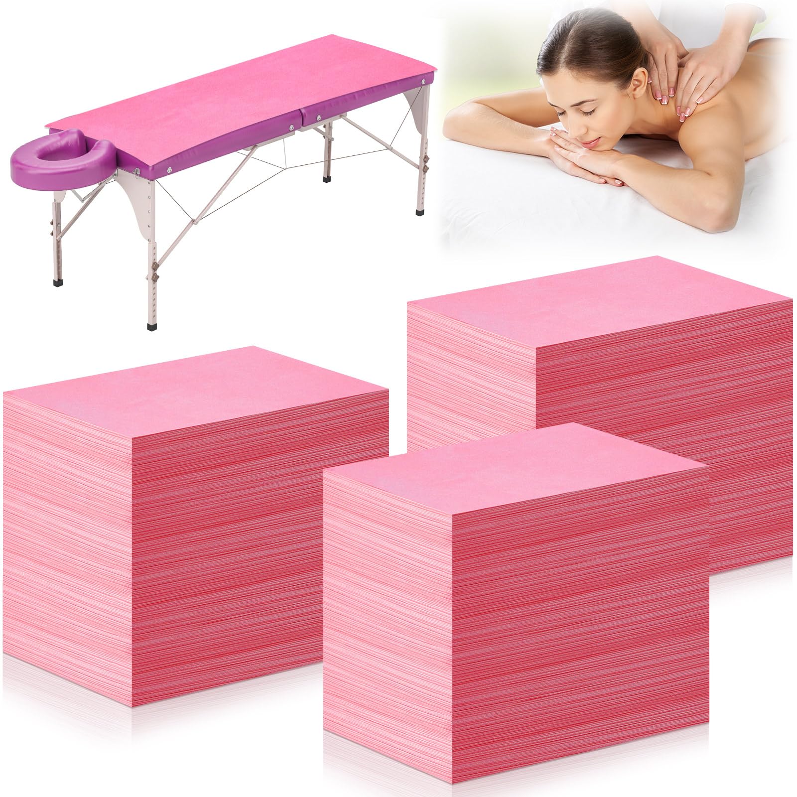 150 Pieces Disposable Massage Table Sheets 31" x 70" Waterproof Bed Sheets Non Woven Bed Cover for Massage Table Beauty Salons Tatto Spa Hotels