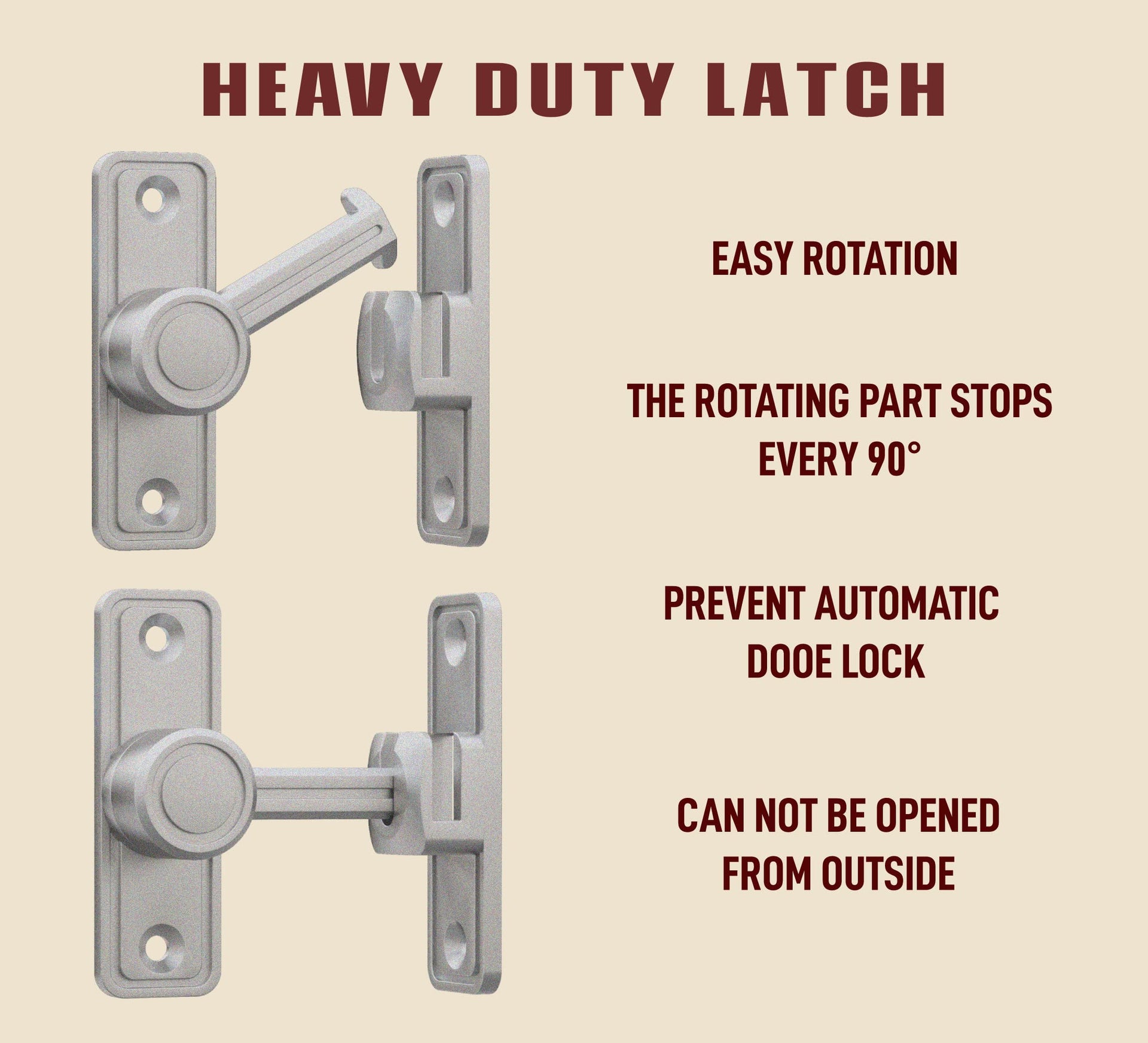 Barn Door Privacy Latch