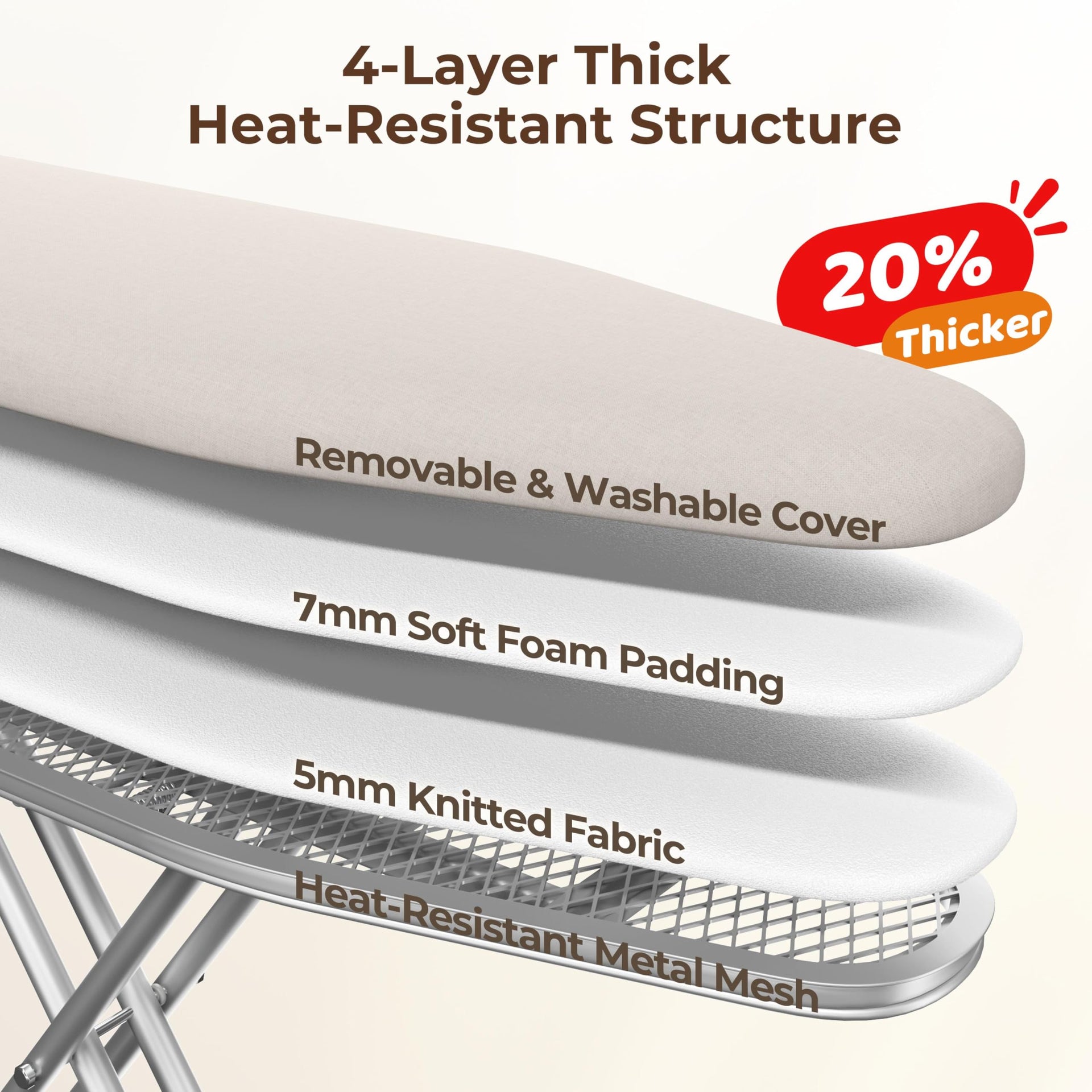 Ironing Board 43"x14" with Heavy Duty Iron Rest