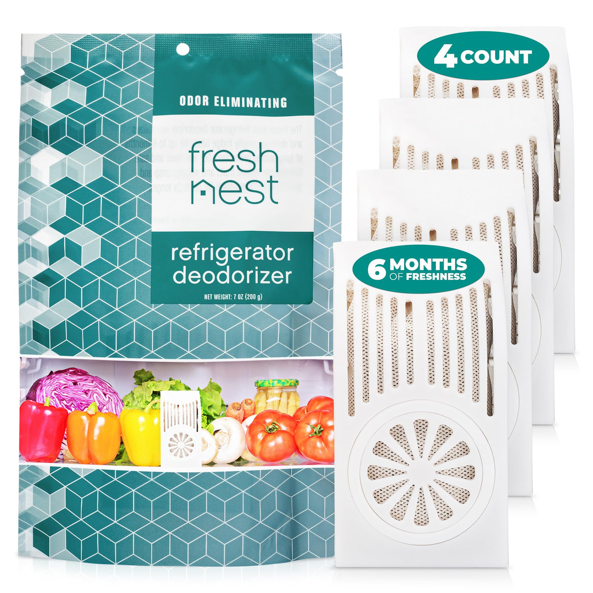 Refrigerator Deodorizer with Zeolites (4 Count)