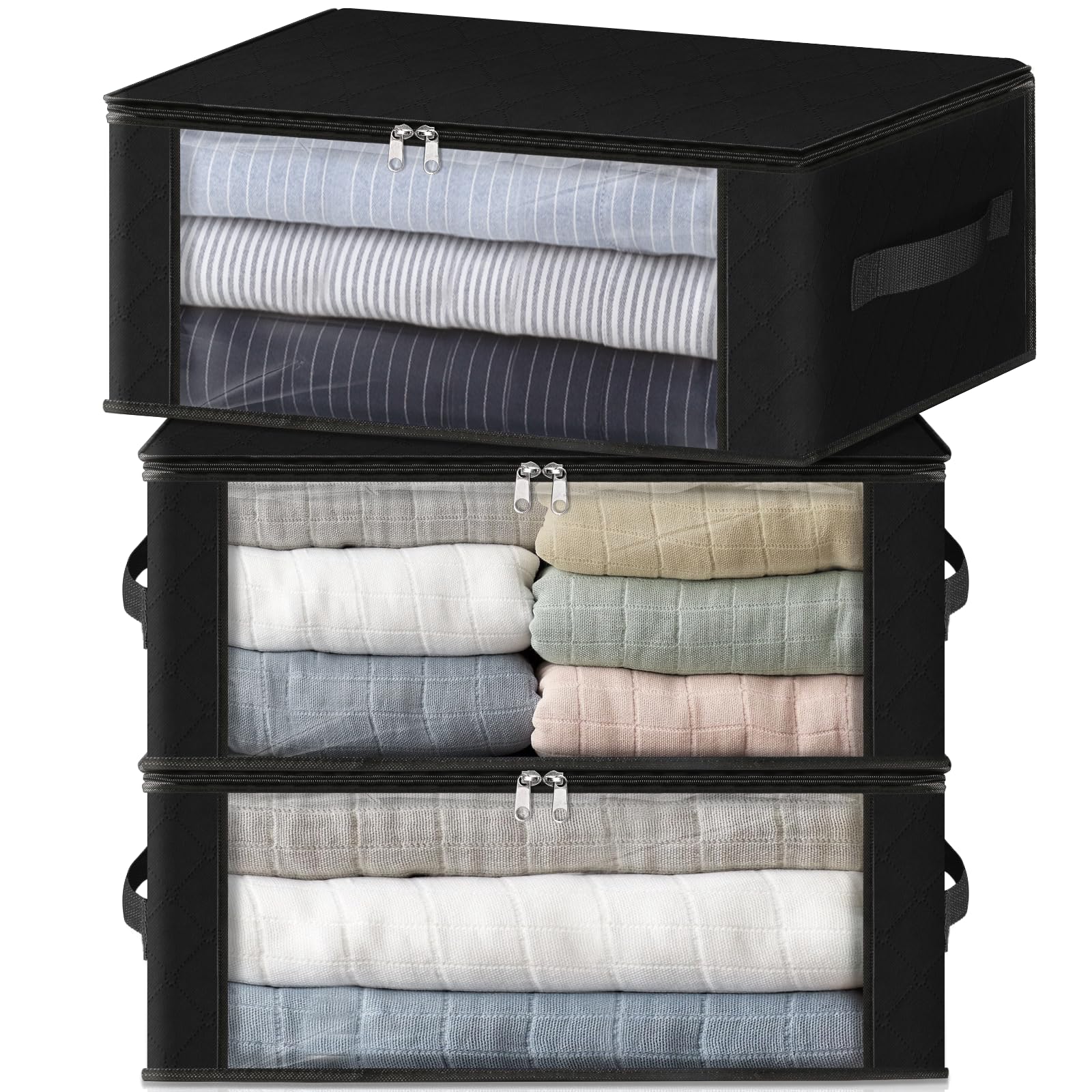 3 Pack Clothes Organizer Storage Bags (3 Count)