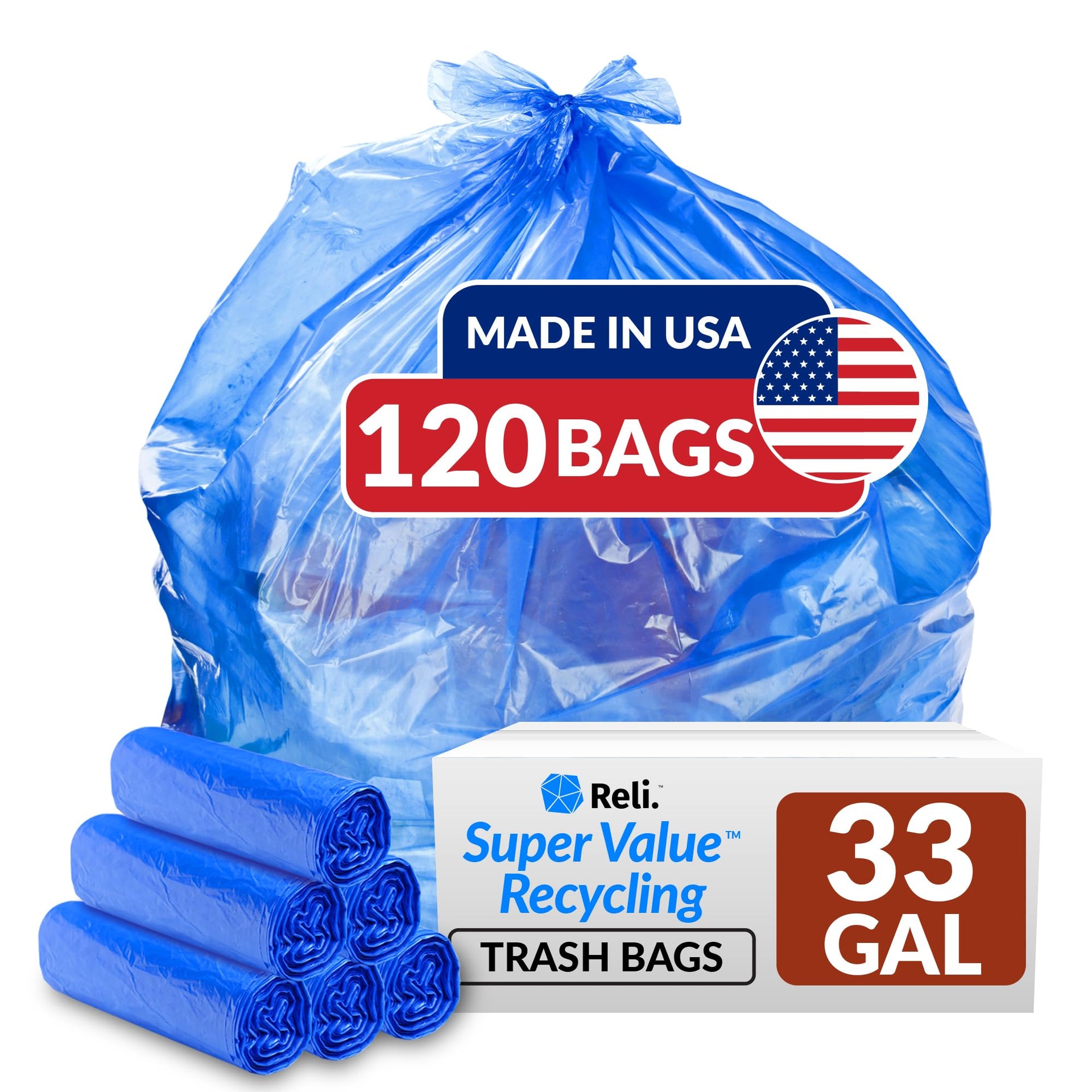 SuperValue 33 Gallon Recycling Bags (120 Count)
