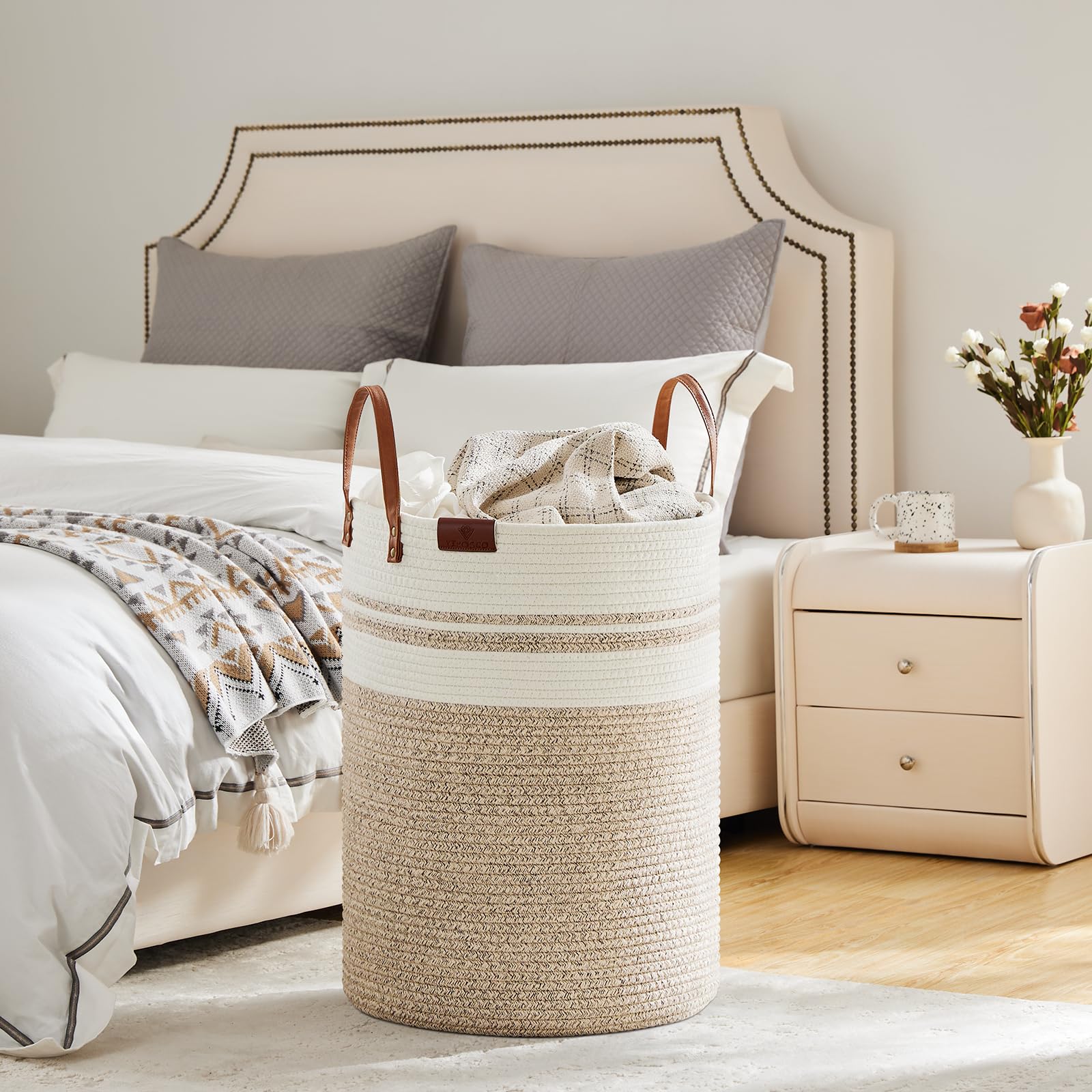 100L Tall Woven Rope Laundry Hamper (3381.4023 Fl Oz) - ModHome Supplies