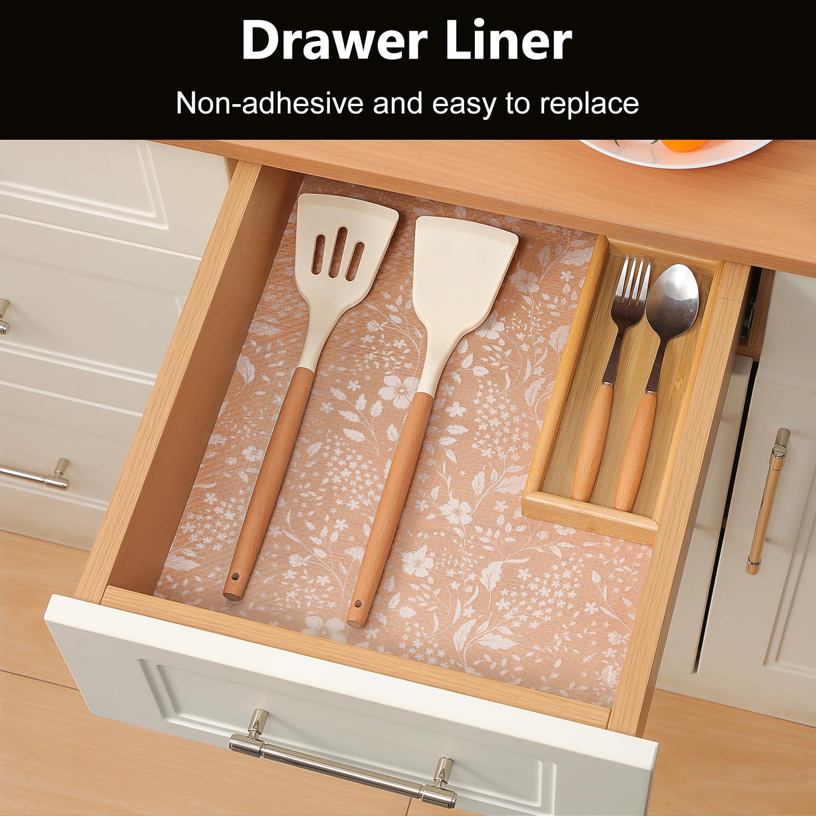 Shelf Liner for Kitchen Cabinets (20 Sq Ft)