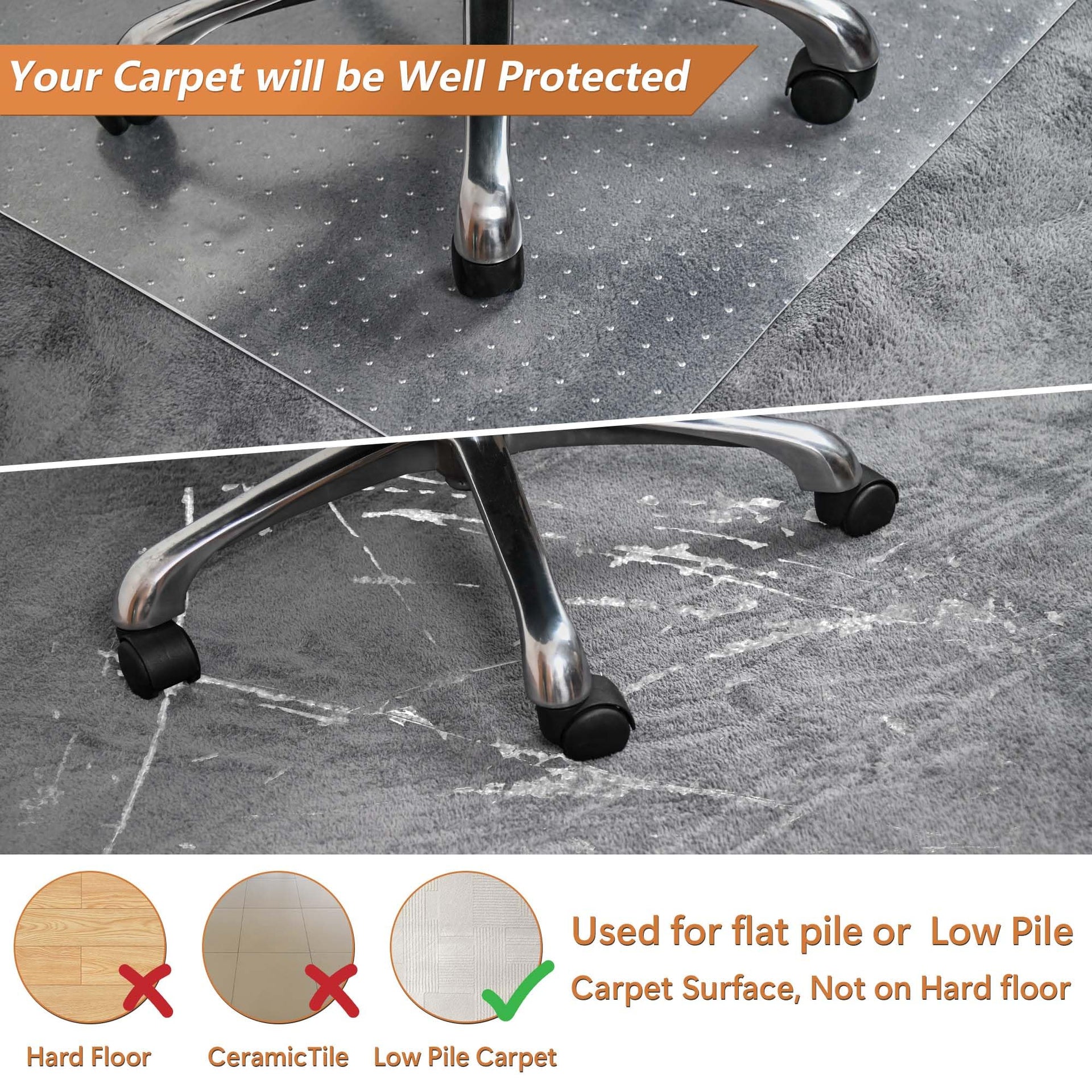 Large Chair Mat for Carpet