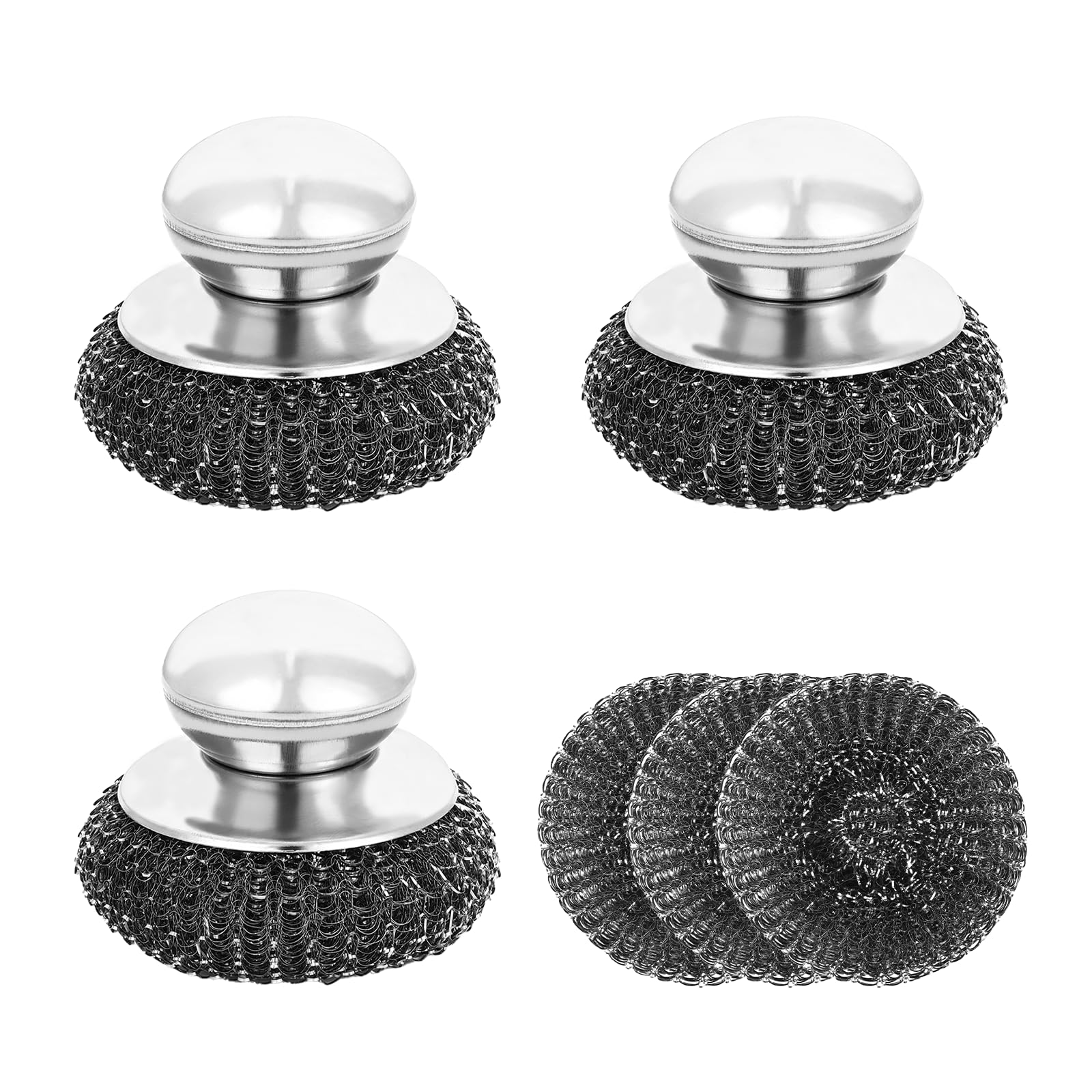 6Pcs Steel Wool Scrubber (6 Count)