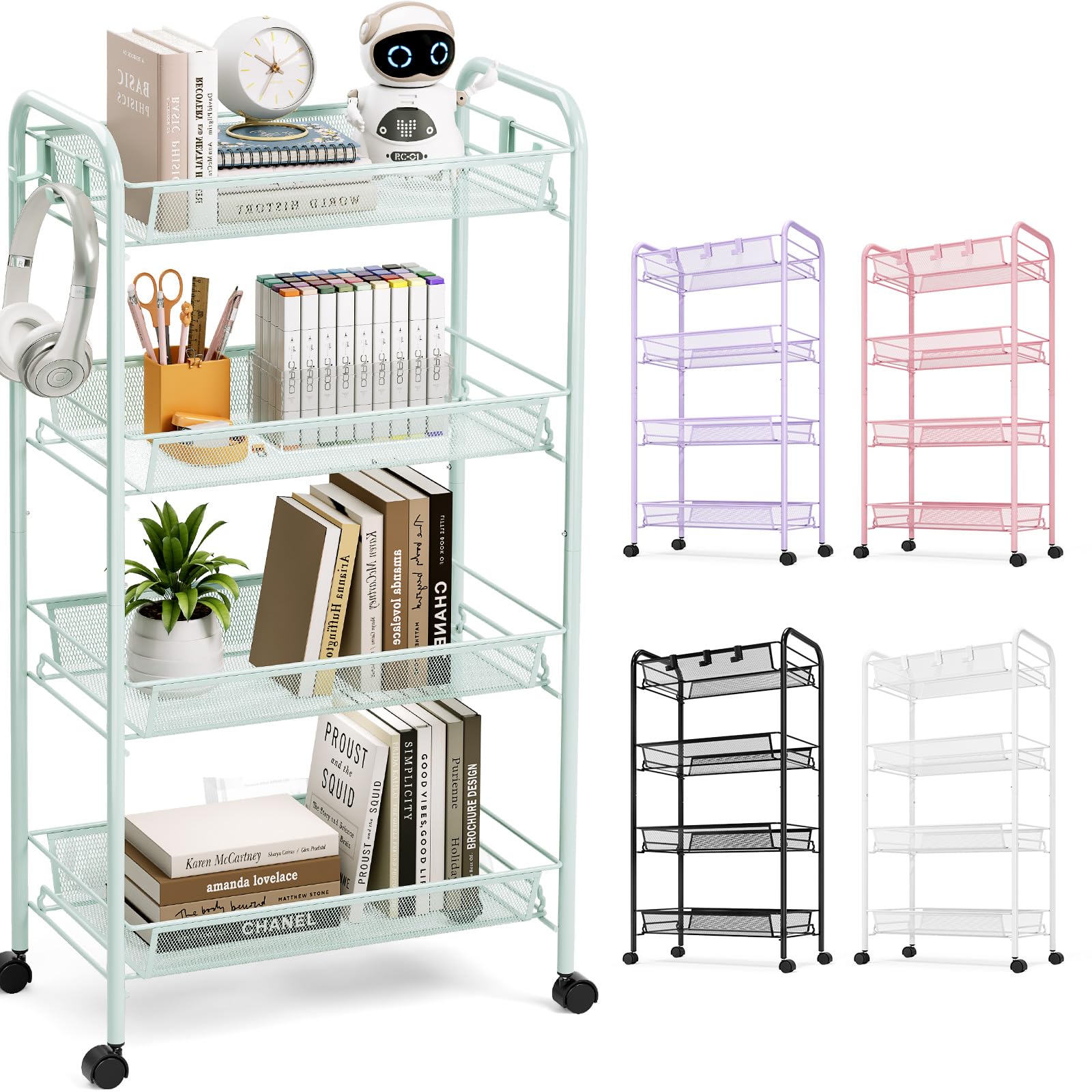 4 Tier Rolling Cart