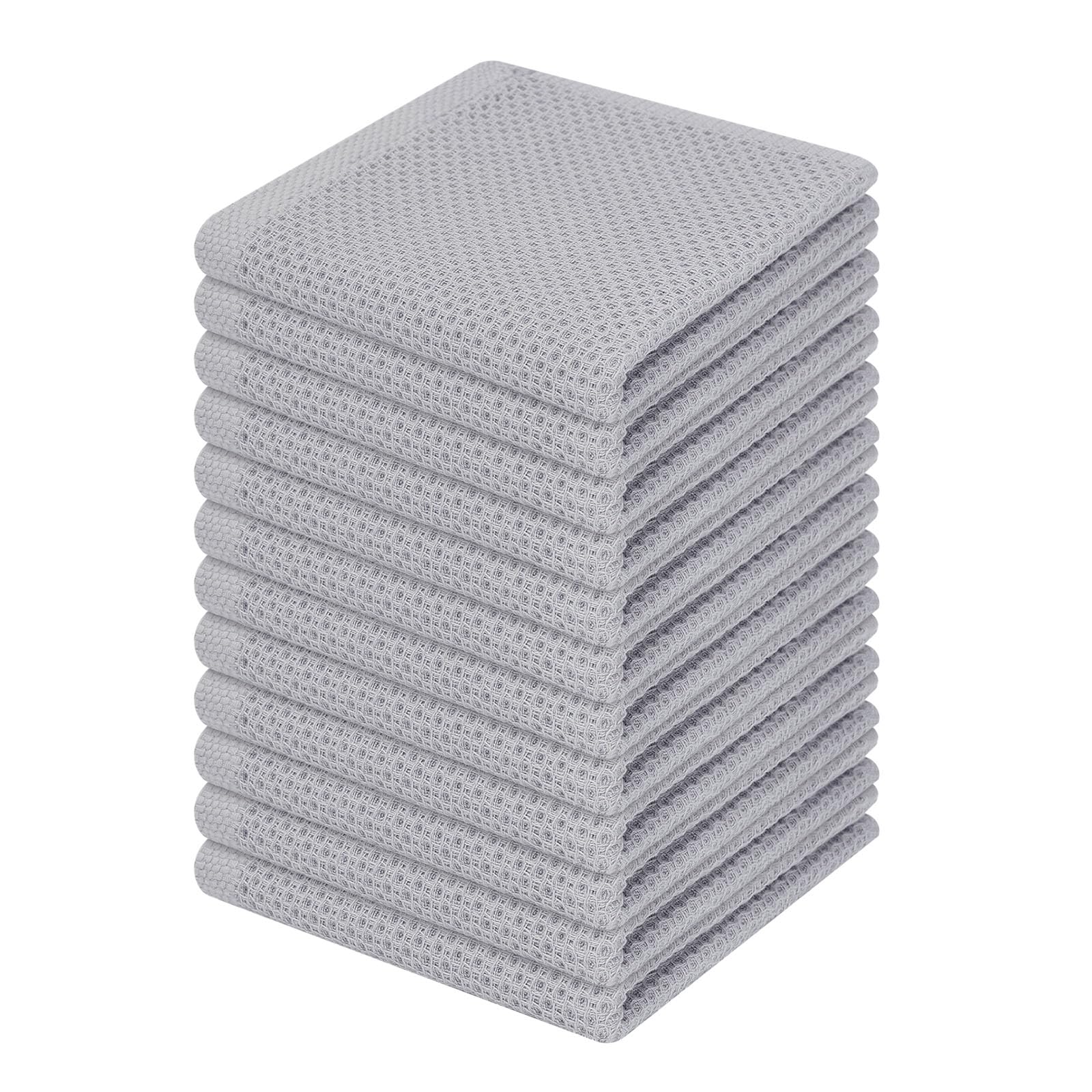 100% Cotton Waffle Weave Kitchen Dish Cloths 12 (12 Count)