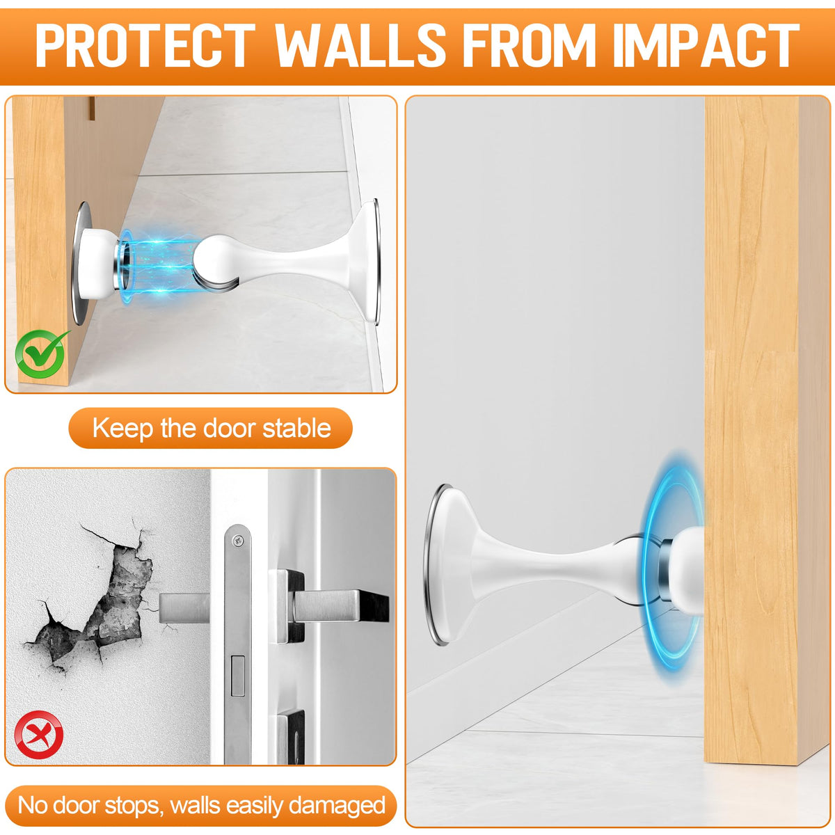 Magnetic Door Stoppers (6 Count)