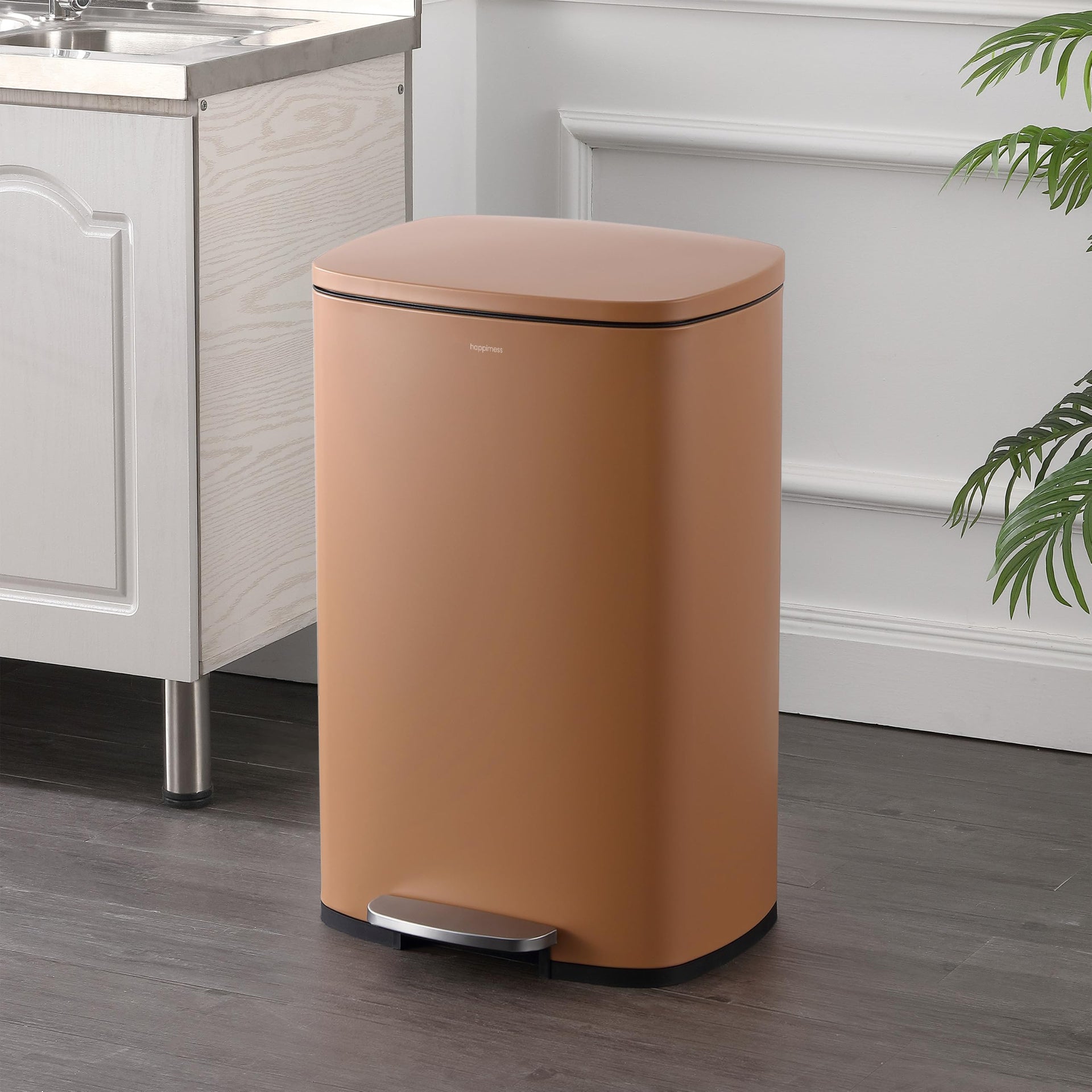 Connor 2 Piece Iron Trash Can (2 Count)