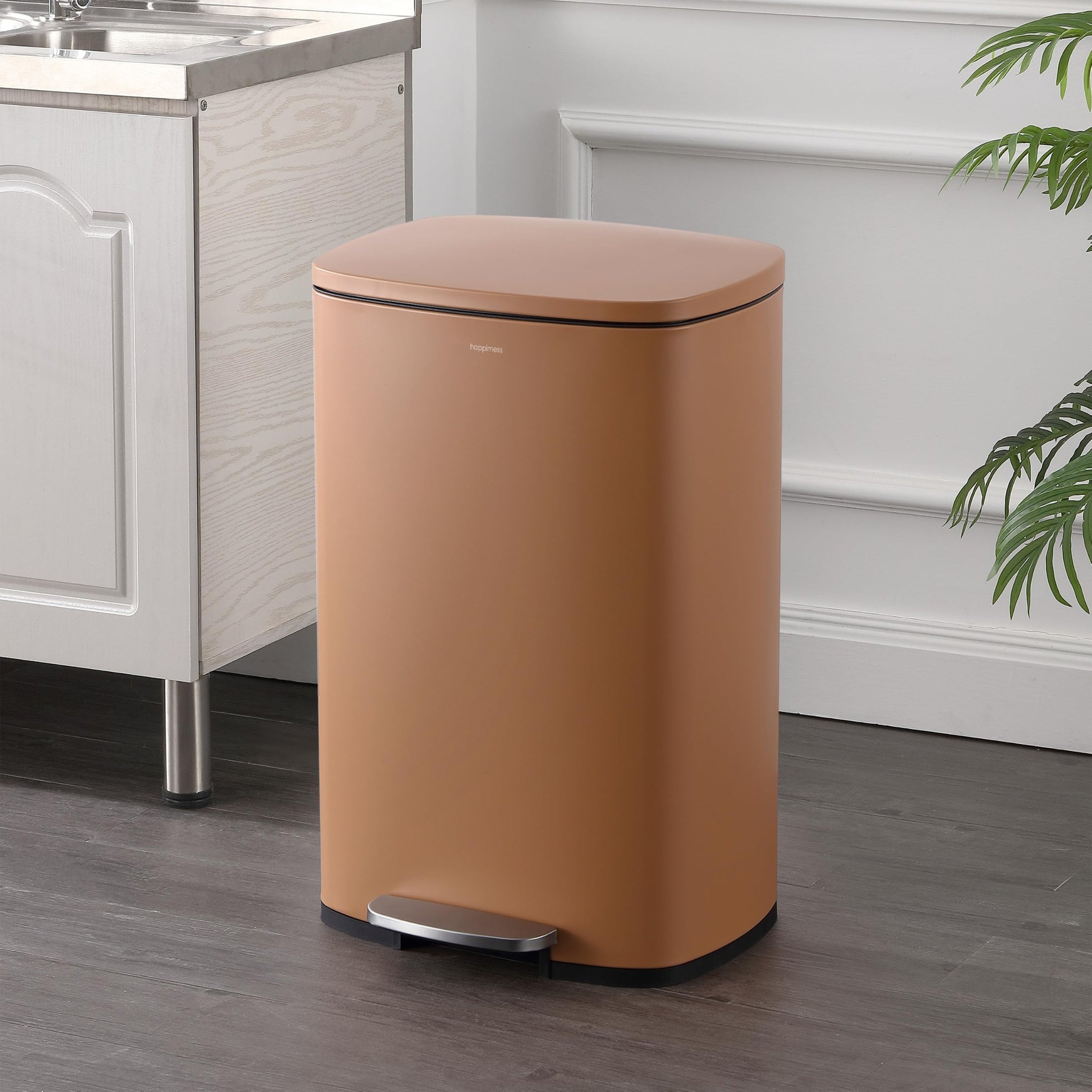 Connor 2 Piece Iron Trash Can (2 Count)