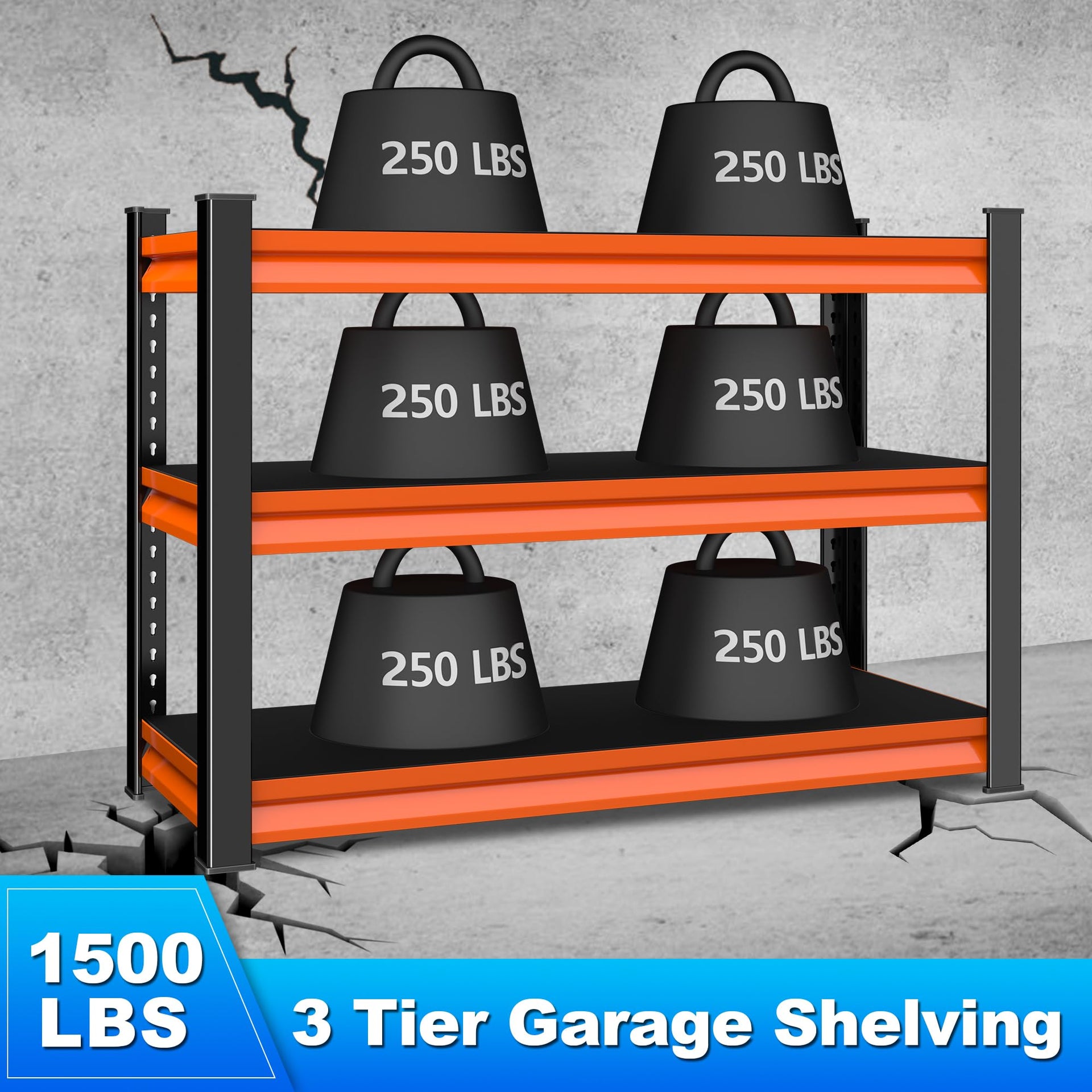 40" W Garage Shelving Heavy Duty