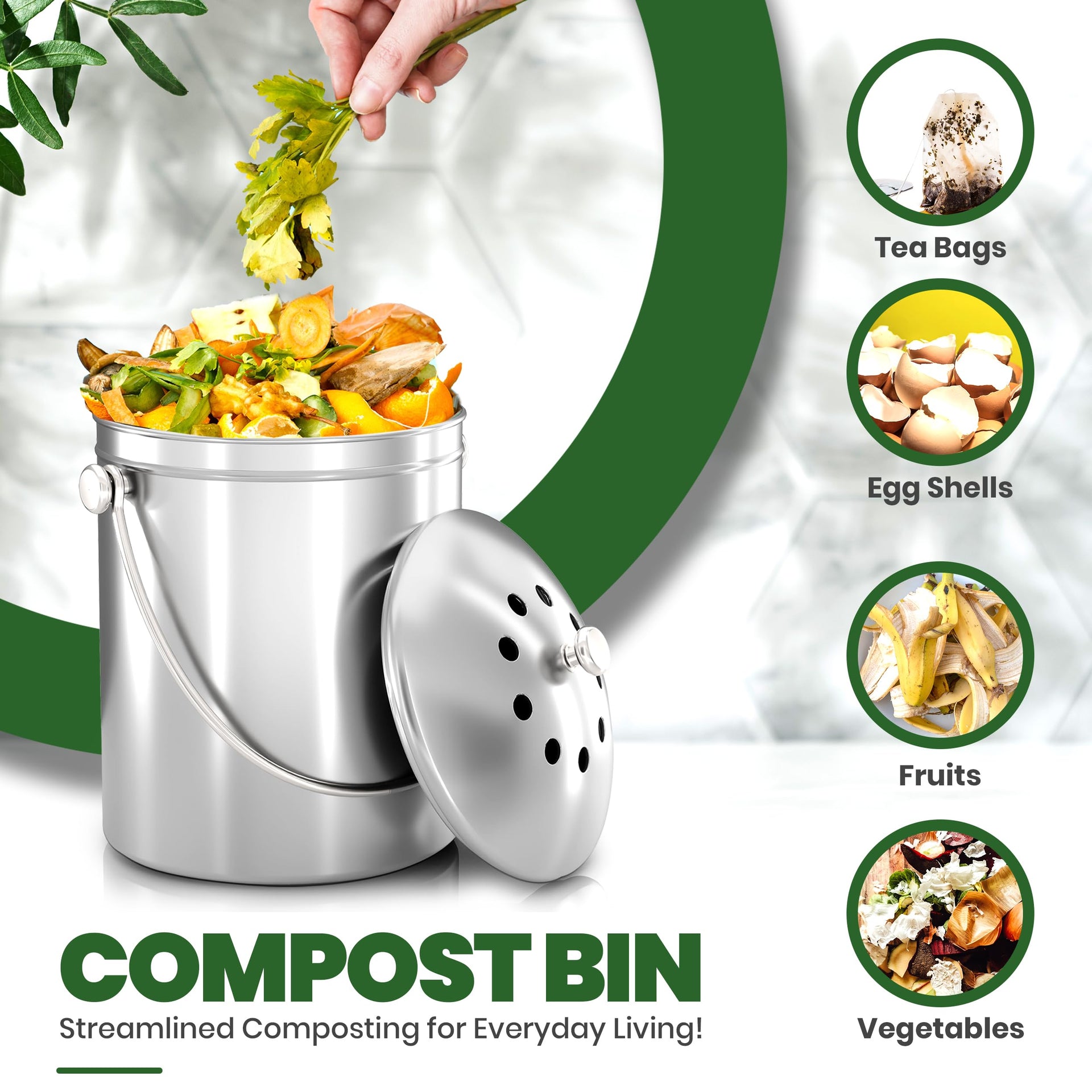 Countertop Compost Bin 1 Gallon