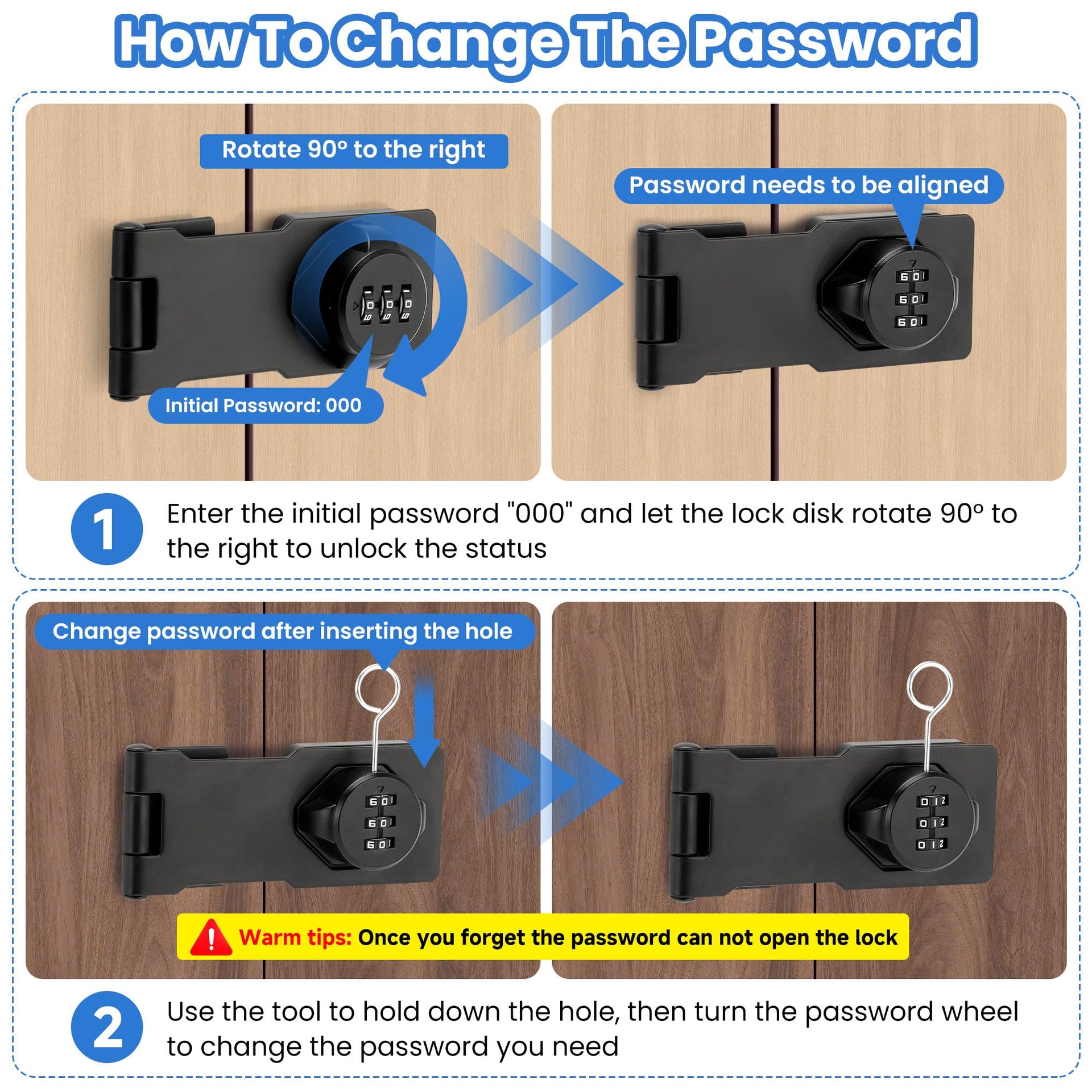 Keyless Cabinet Lock with Combination Code