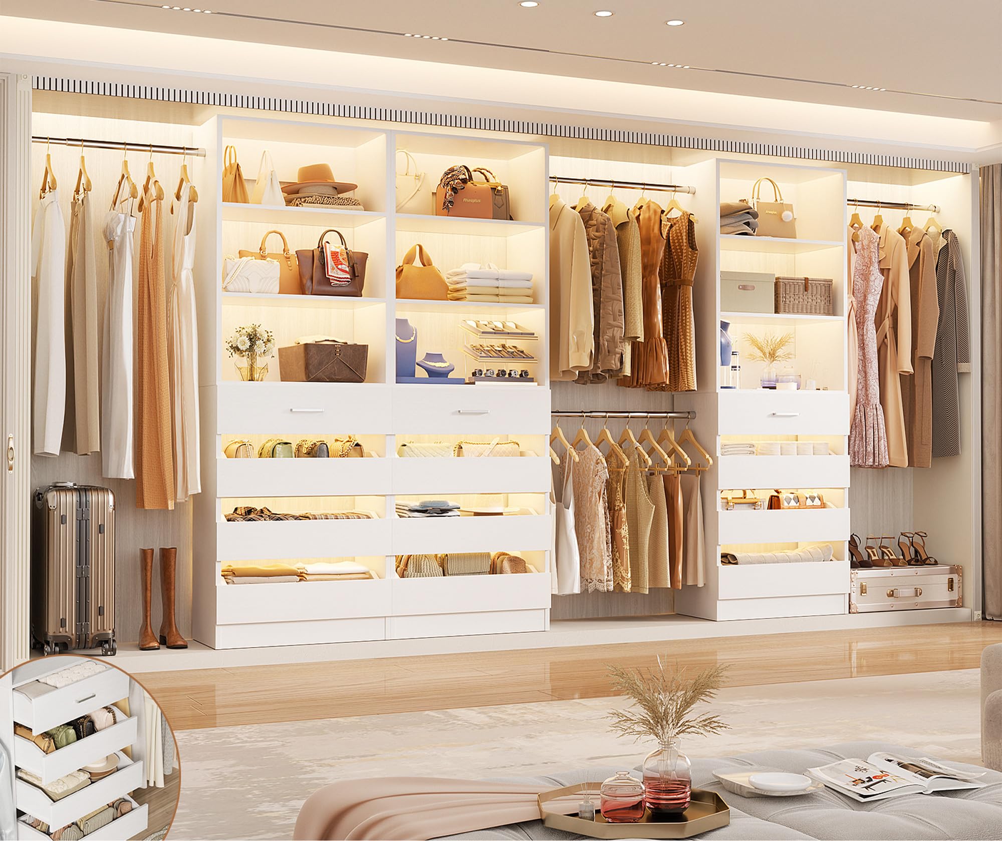 Closet System with 12 Drawers