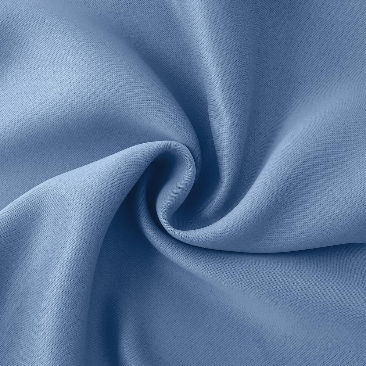 Denim Blue Blackout Curtains for Bedroom 48 Inches Long (2 Count)