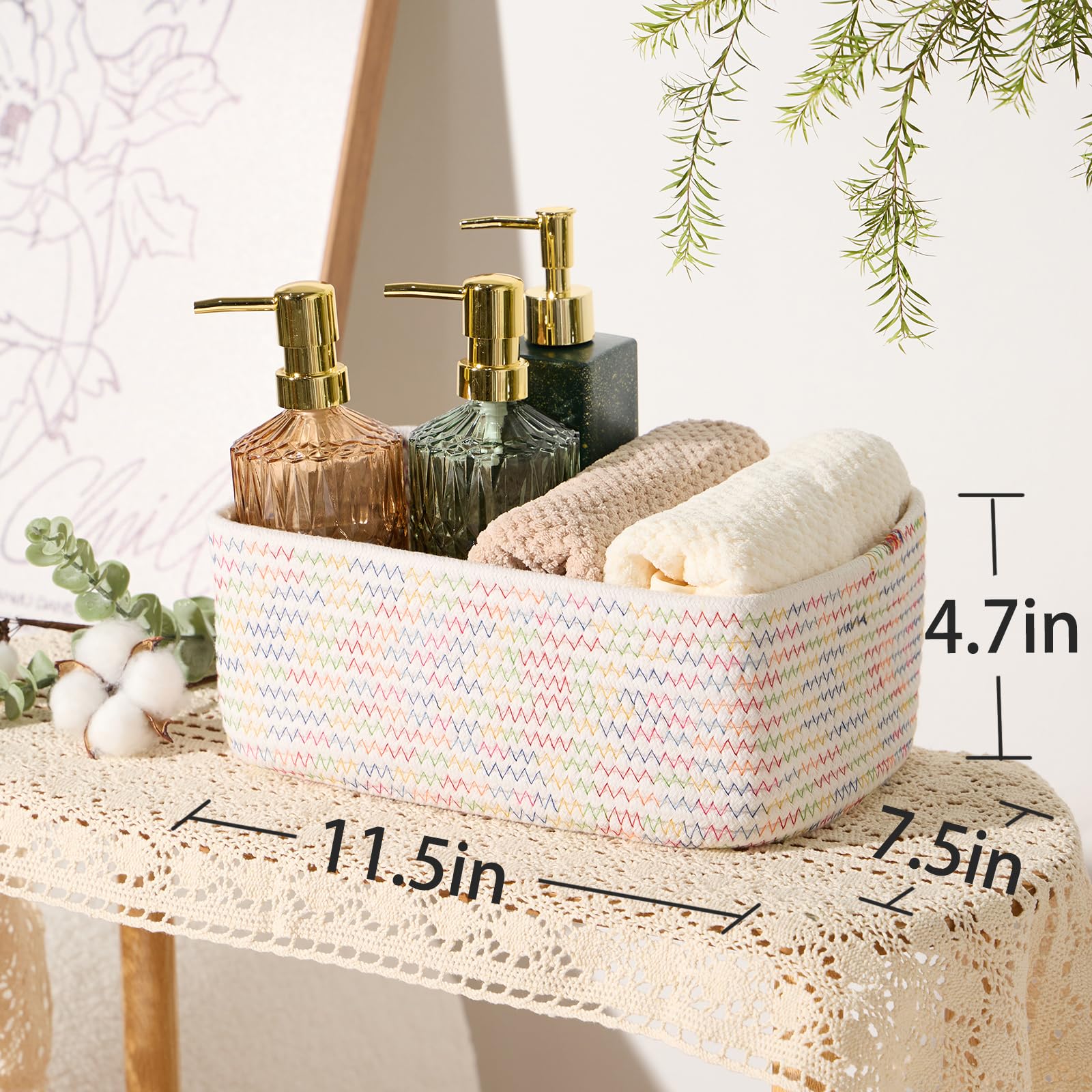 Small Storage Baskets for Organizing (4 Count)
