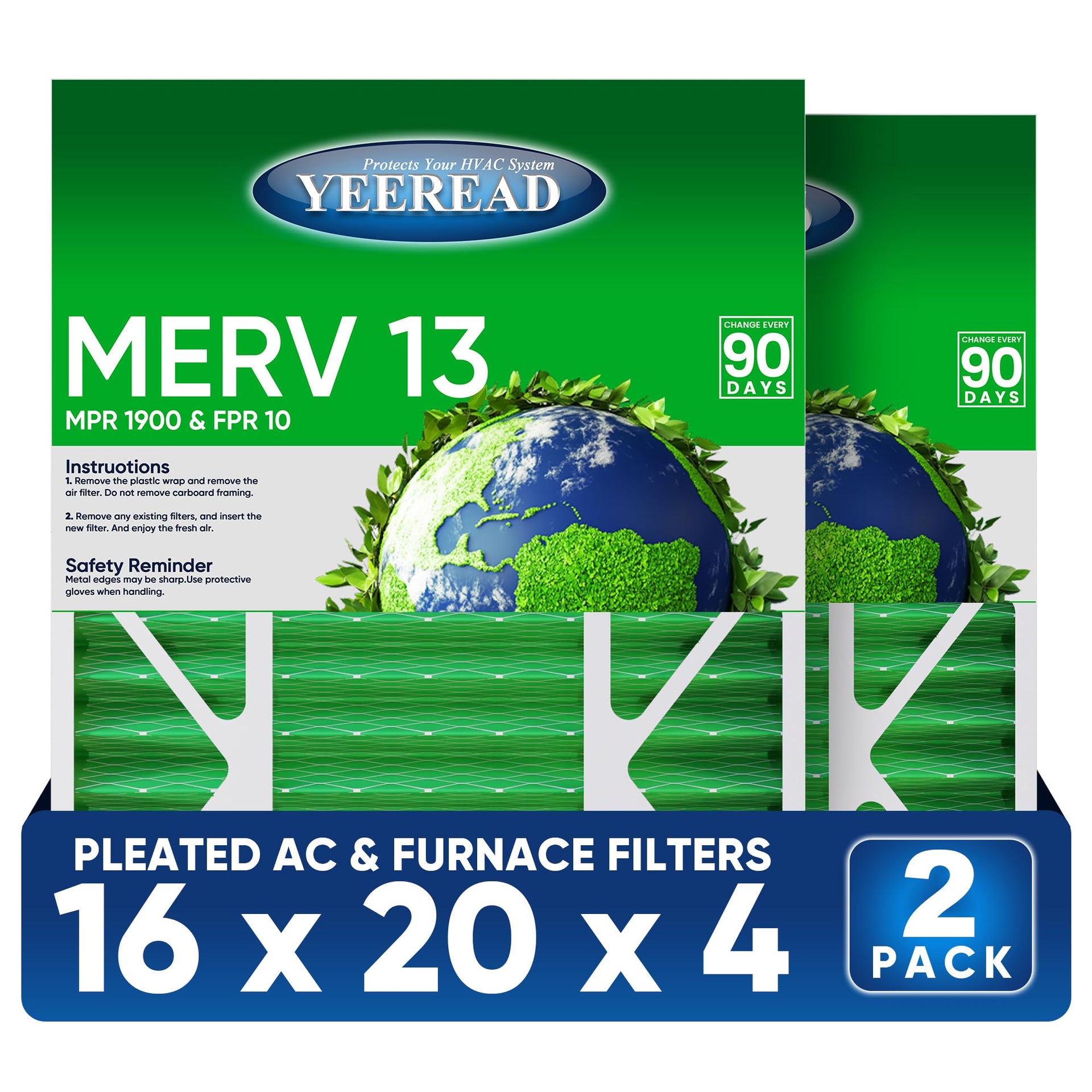 16x20x4 MERV 13 Air Filters