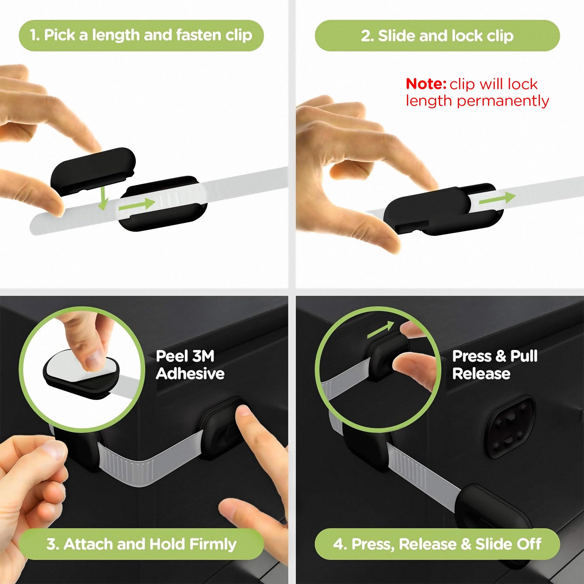 Baby Proofing Child Safety Locks (12 Count)