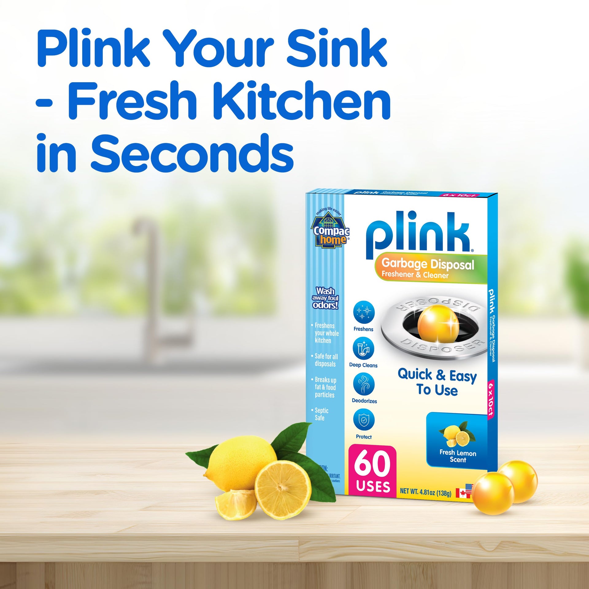 60 Count]] Plink Garbage Disposal Cleaner and Deodorizer VALUE PACK