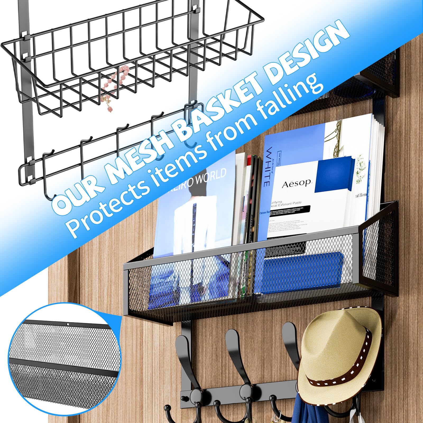 Over The Door Hooks Organizer