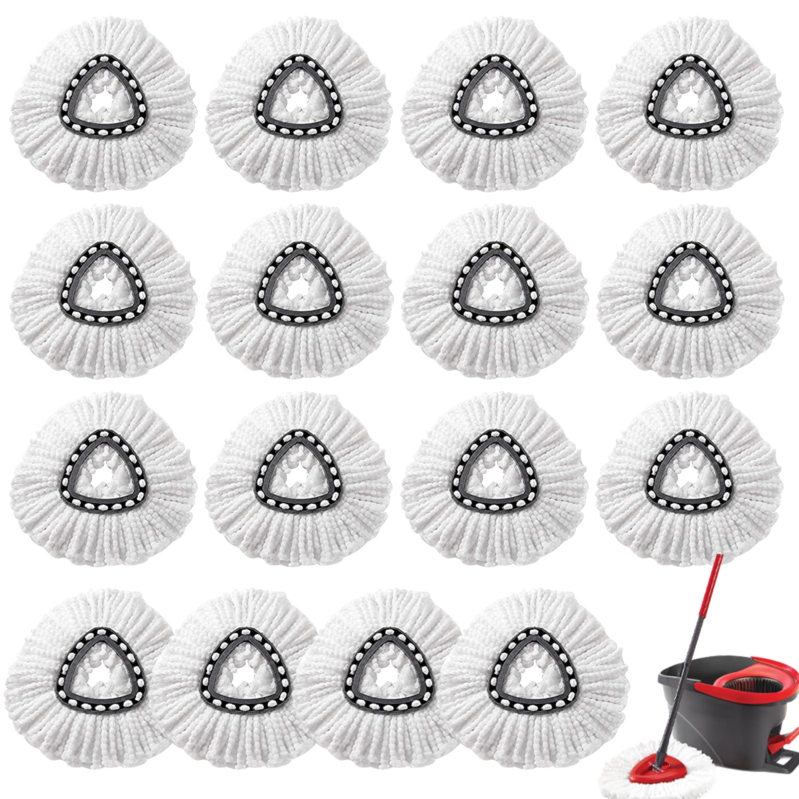 16Pcs Spin Mop Refills Compatible with Cedar