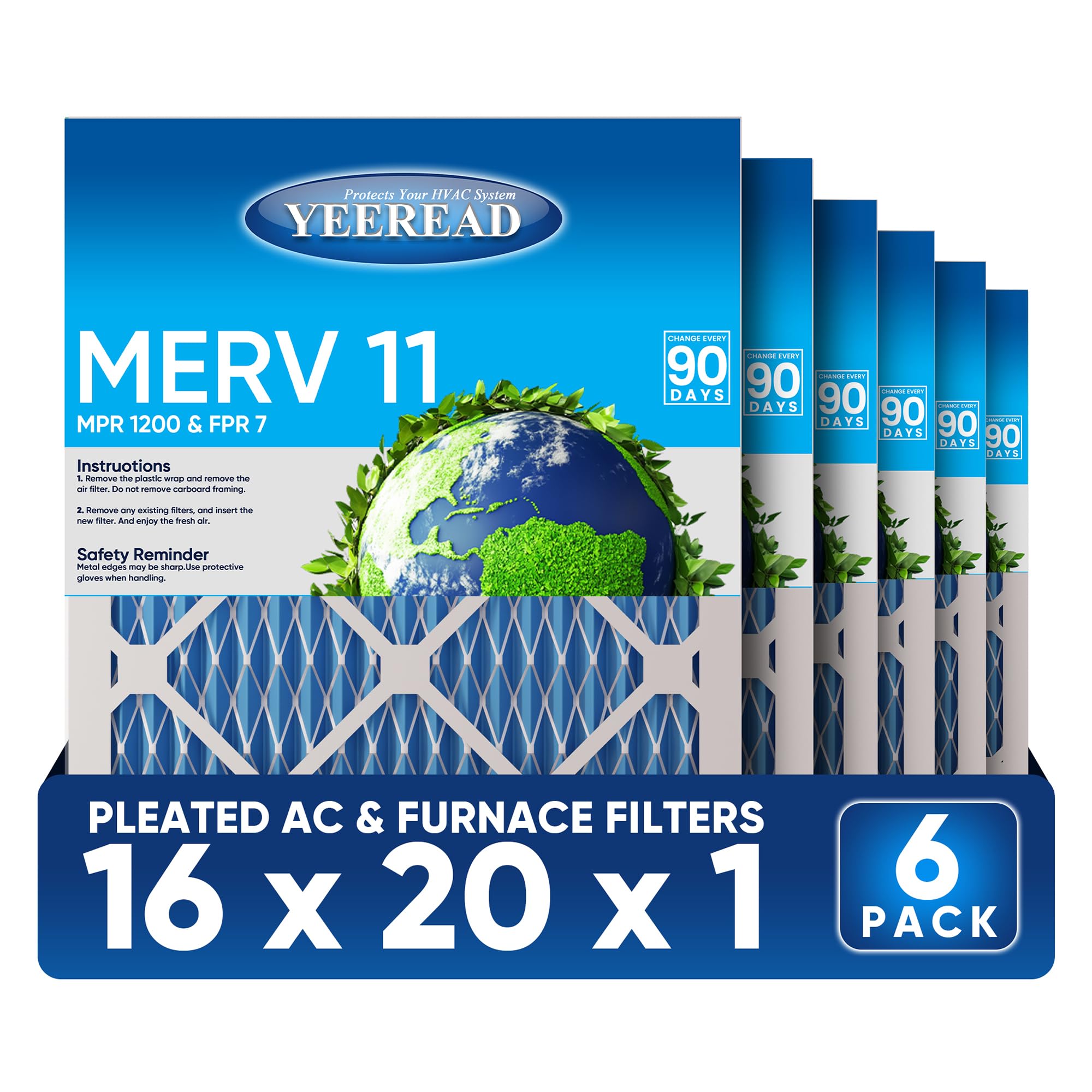 16x20x1 Air Filter (6 Count)