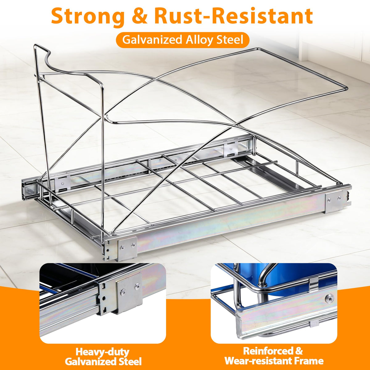 Double Pull Out Trash Can for Kitchen Cabinets 35