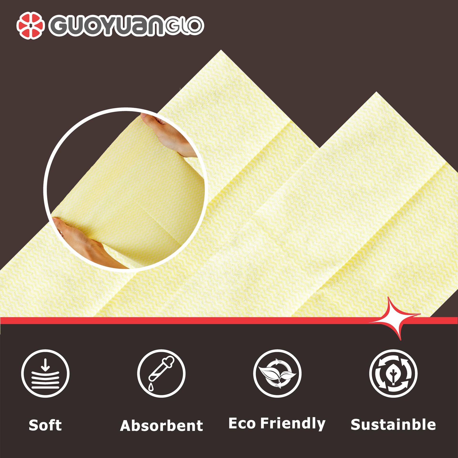 Disposable Dish Cloths Disposable Cleaning Towels Heavy Duty Reusable Cleaning Cloths Dish Rags for Kitchen (50 Count)
