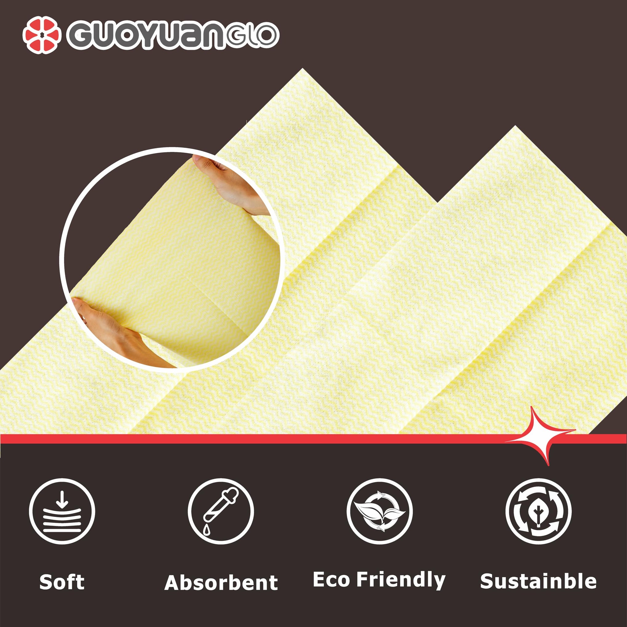 Disposable Dish Cloths Disposable Cleaning Towels Heavy Duty Reusable Cleaning Cloths Dish Rags for Kitchen (50 Count)