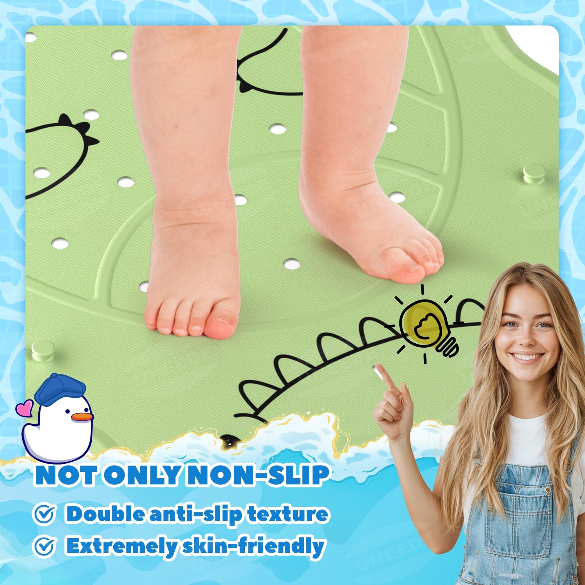 Dinosaur Kids Bathtub Mat Non Slip