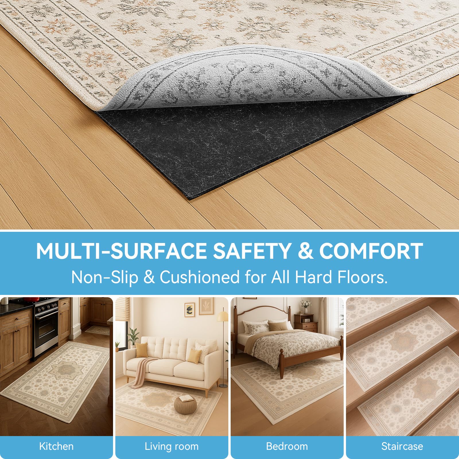 5x7 FT Non Slip Rug Pad