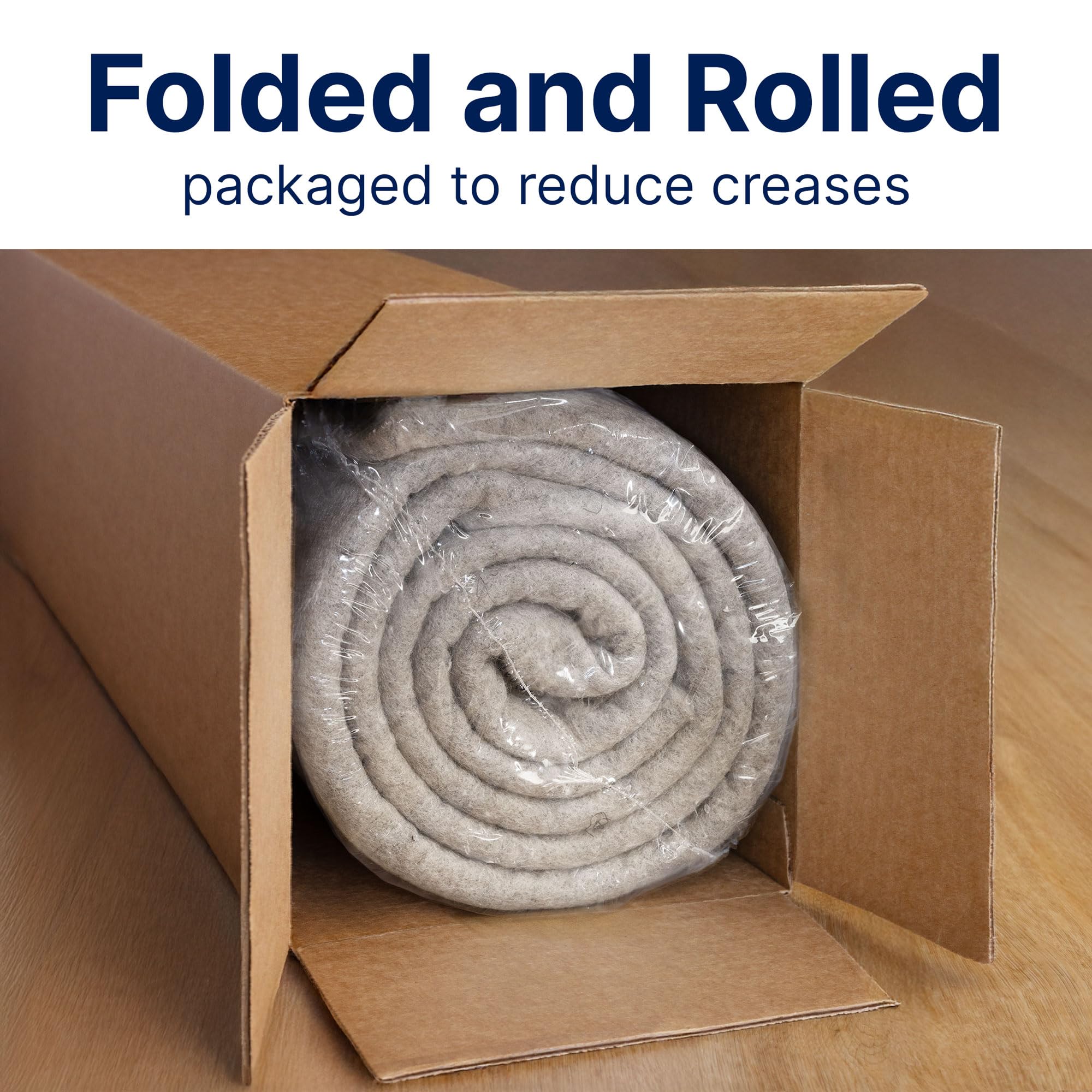 Eco-Plush - 11'x15' - 1/4" Thick - 100% Felt - Premium Cushioned Rug Pad - Available in 3 Thicknesses, Many Custom Sizes