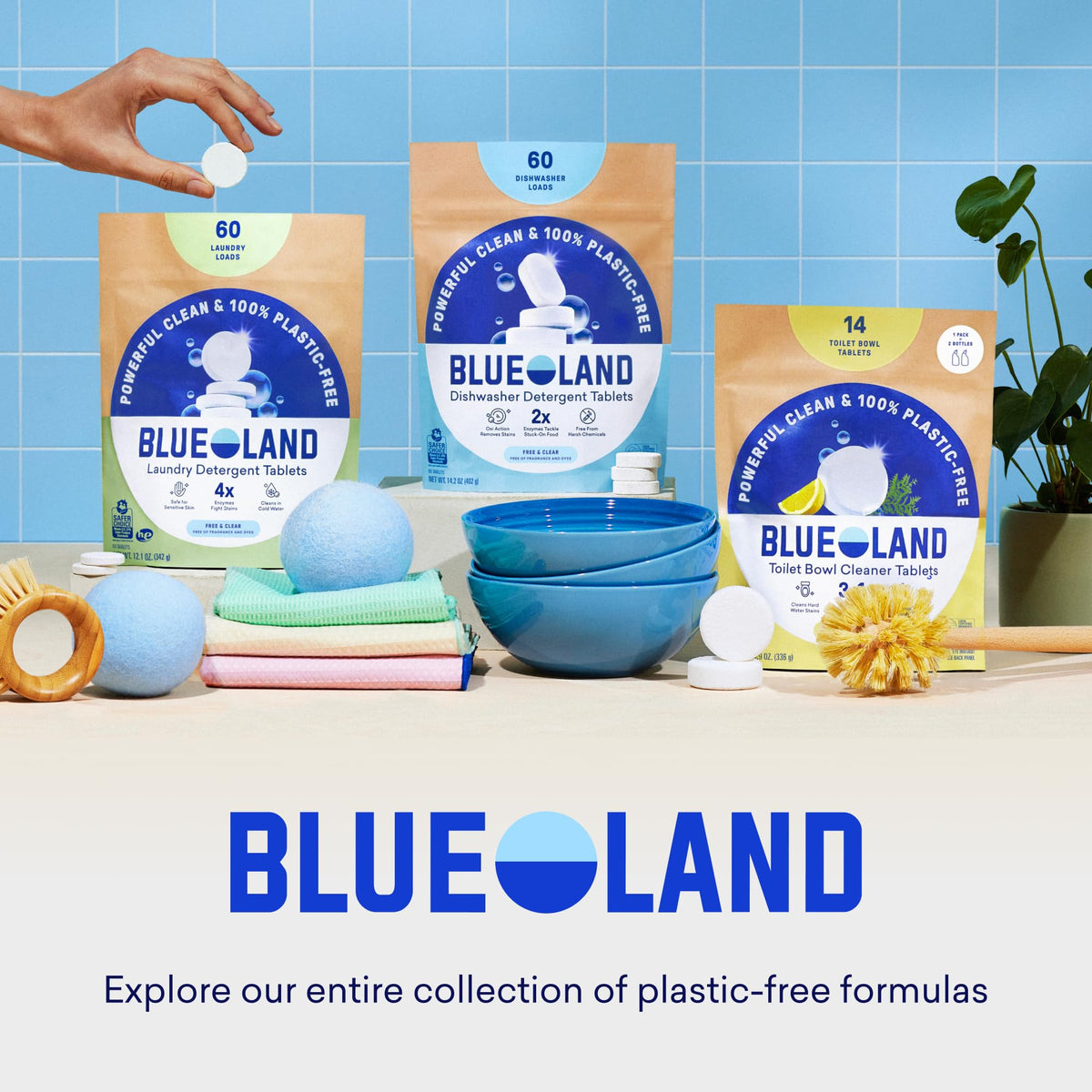 100% Plastic Free Laundry Detergent Tablets (60 Count)