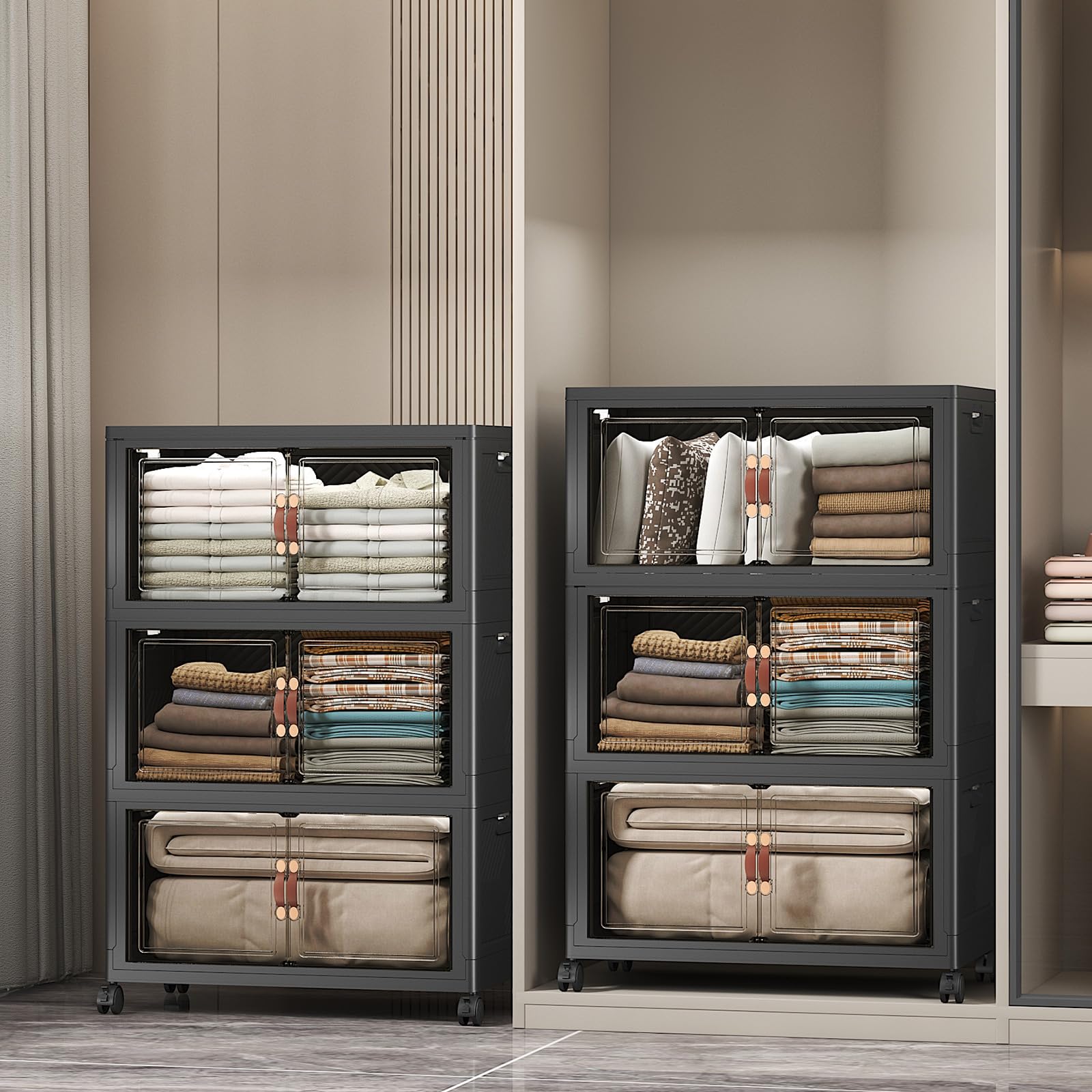 Stackable Storage Bins (6 Count)