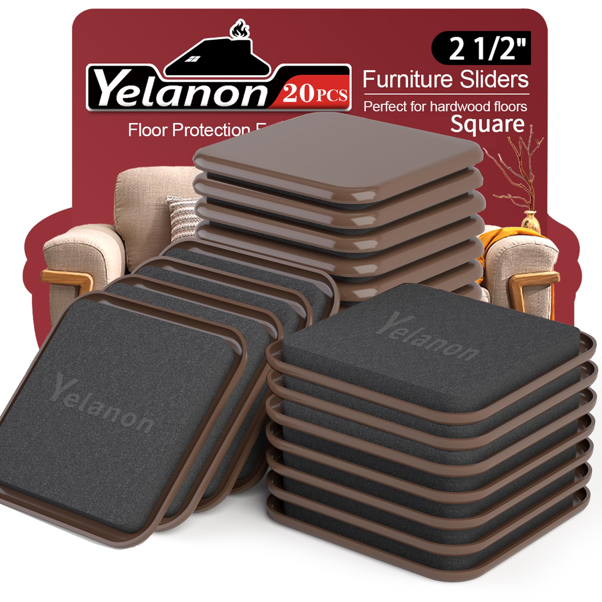 Square Furniture Sliders