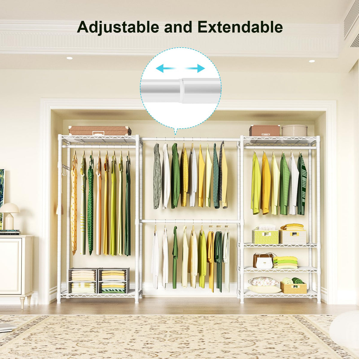 E1 Heavy Duty Closet Garment Rack