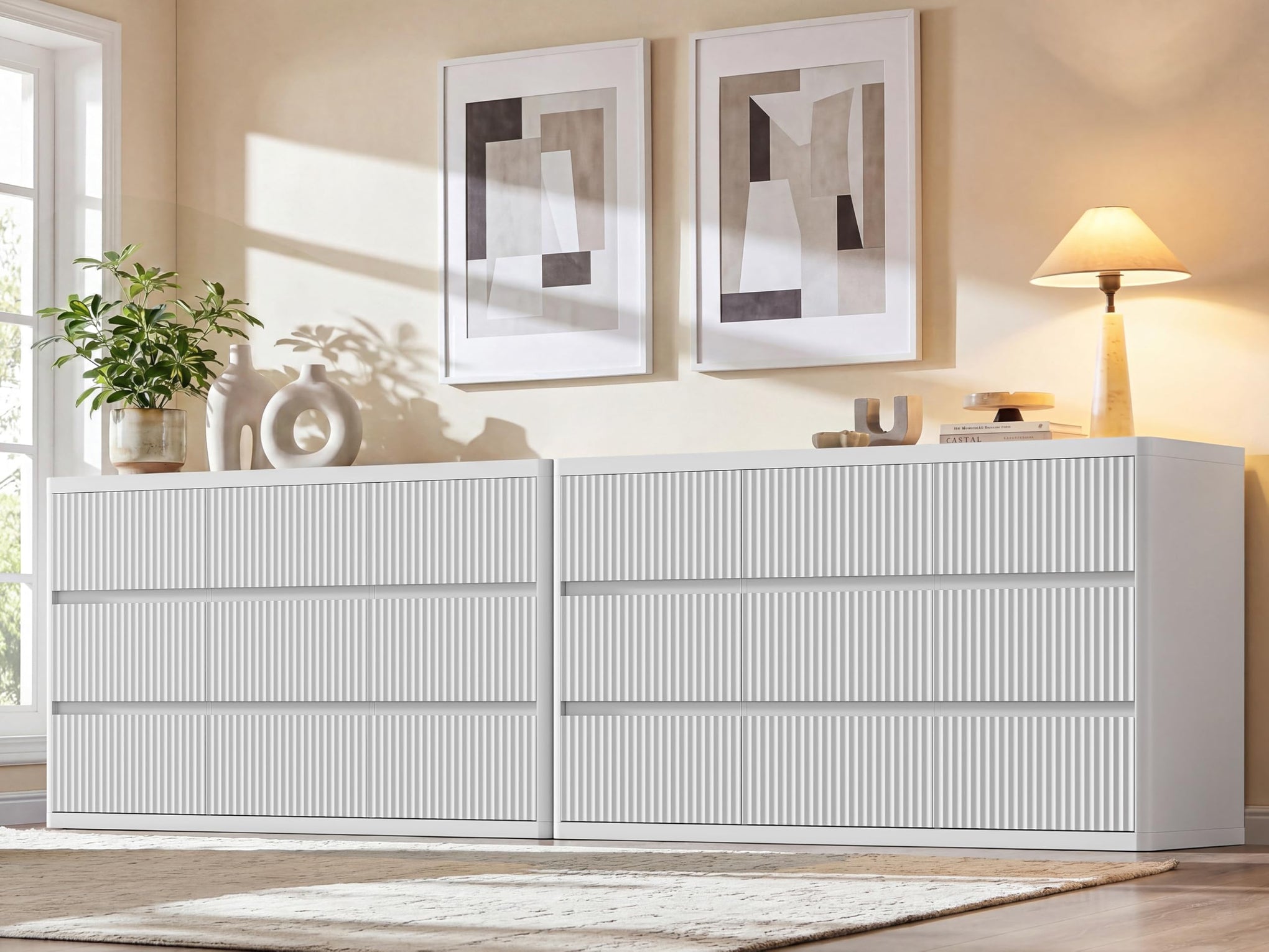 White 9 Drawers Dresser