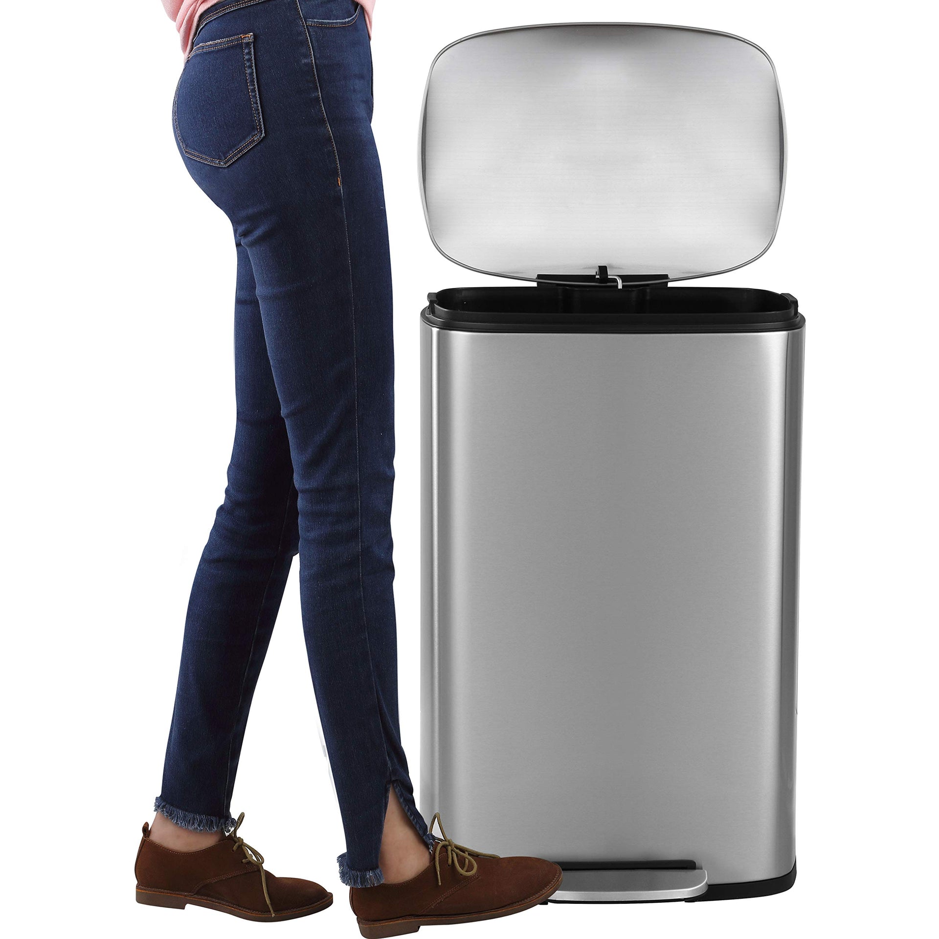 Connor 2 Piece Stainless Steel Trash Can