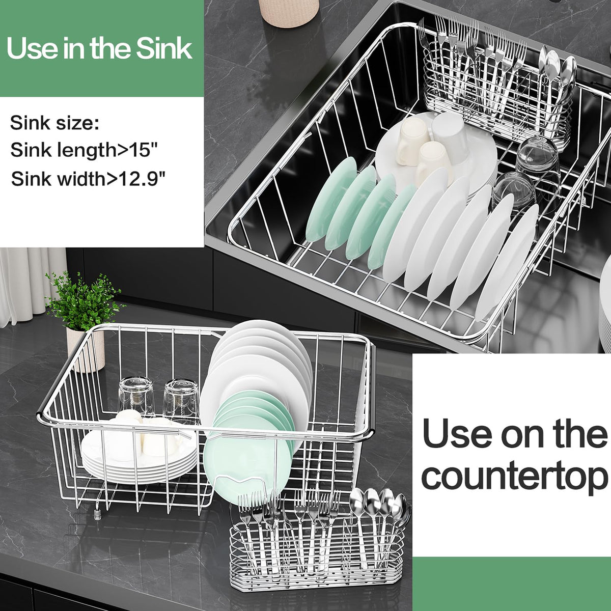 Large Sink Dish Drying Rack