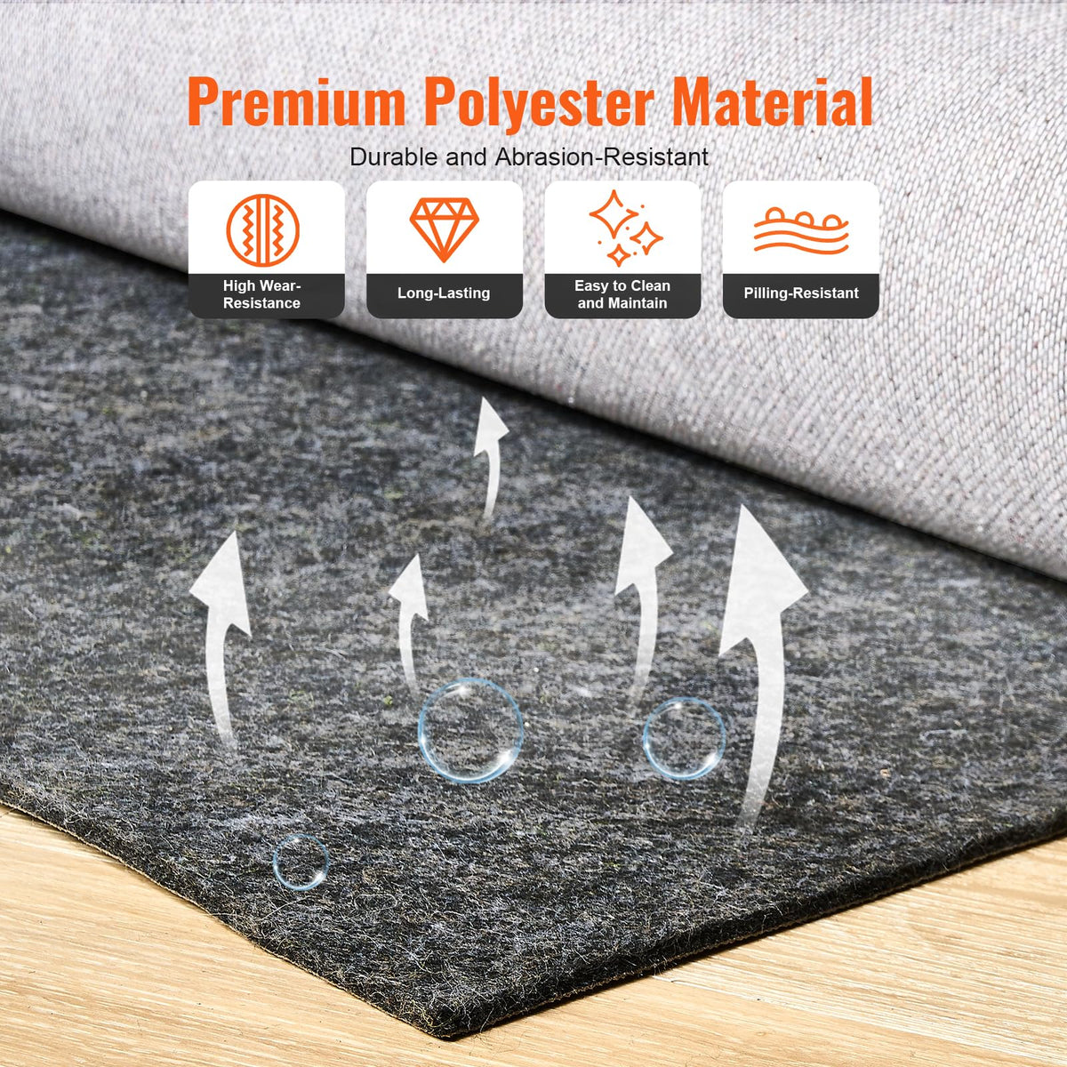 5' x 8' Non Slip Rug Pad Gripper