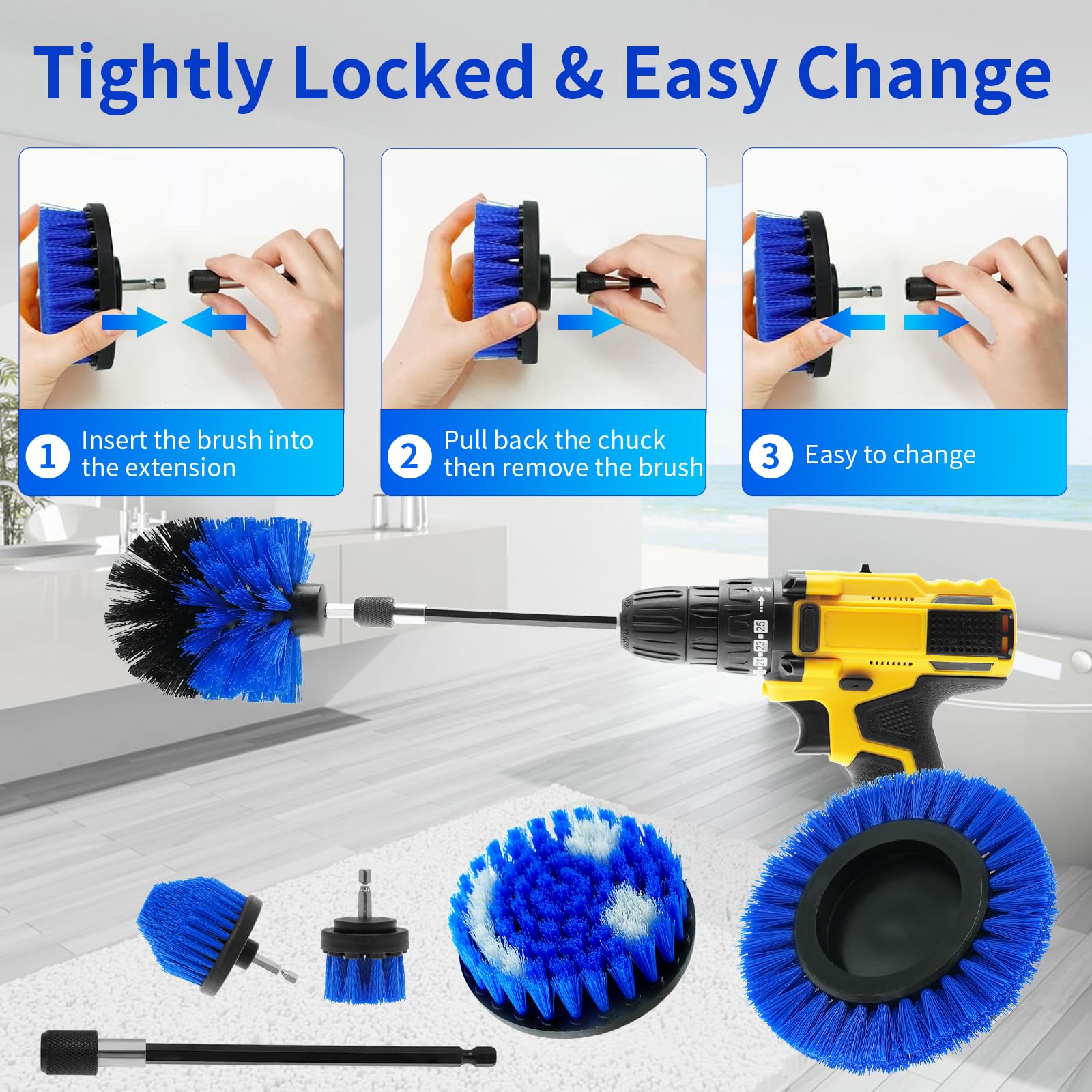 10 Pcs Drill Brush Attachment Set (10 Count)