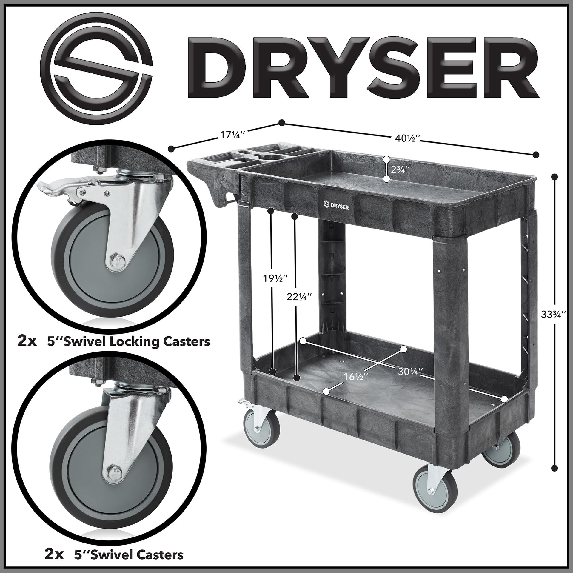 Utility Cart with Wheels