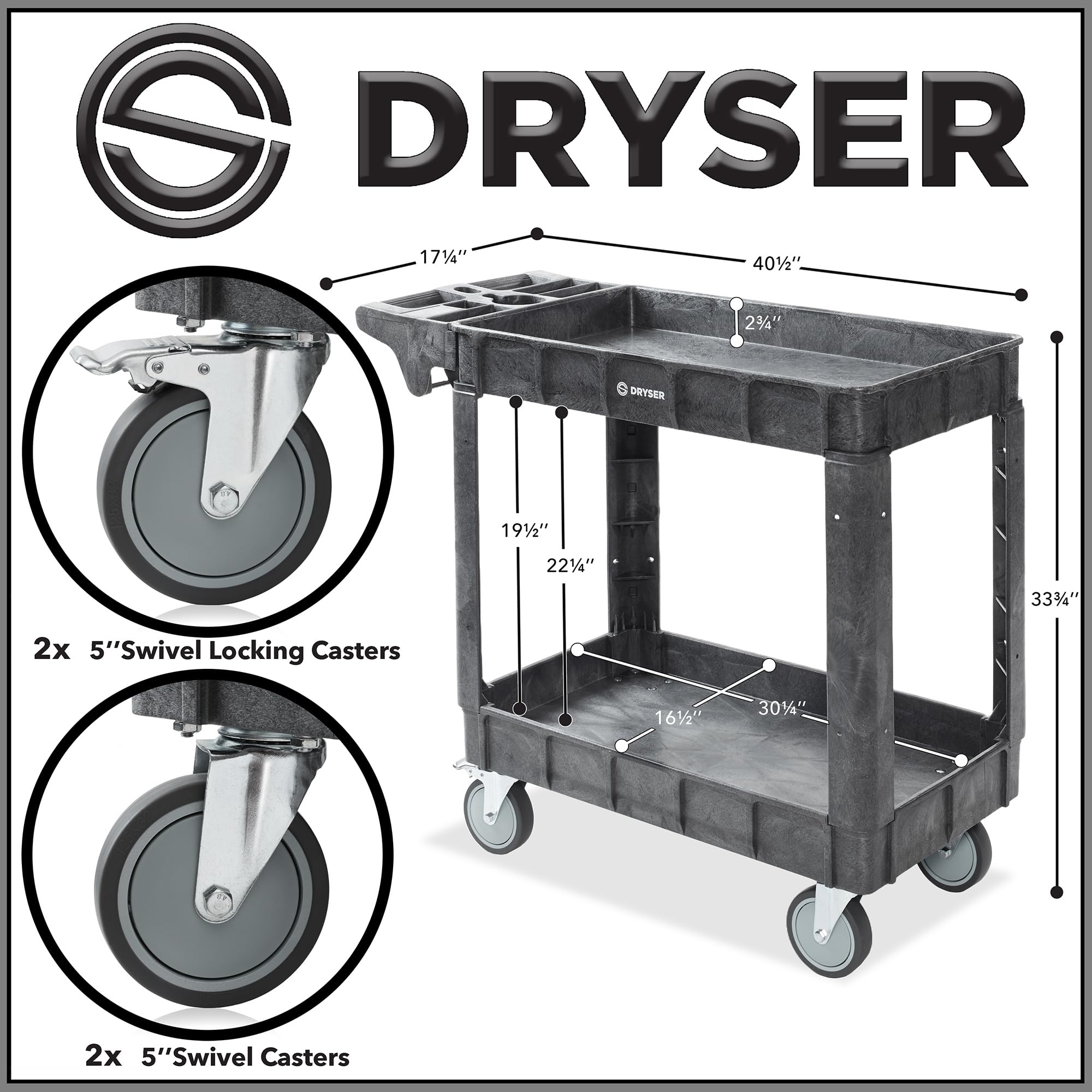 Utility Cart with Wheels