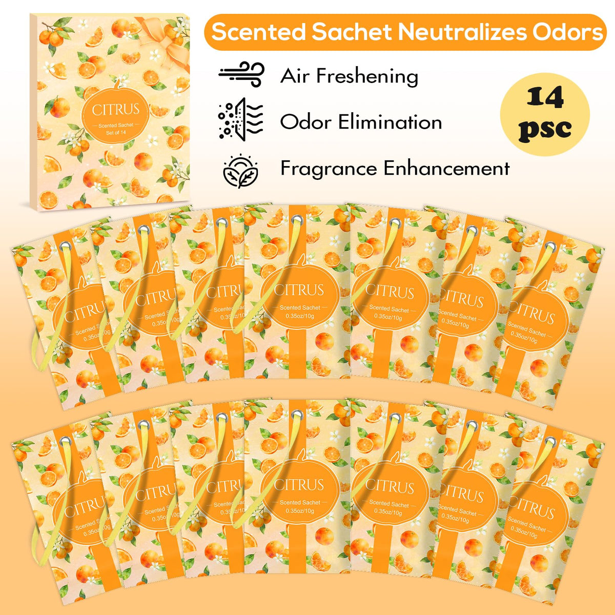 Scented Sachets for Drawers and Closets (14 Count)