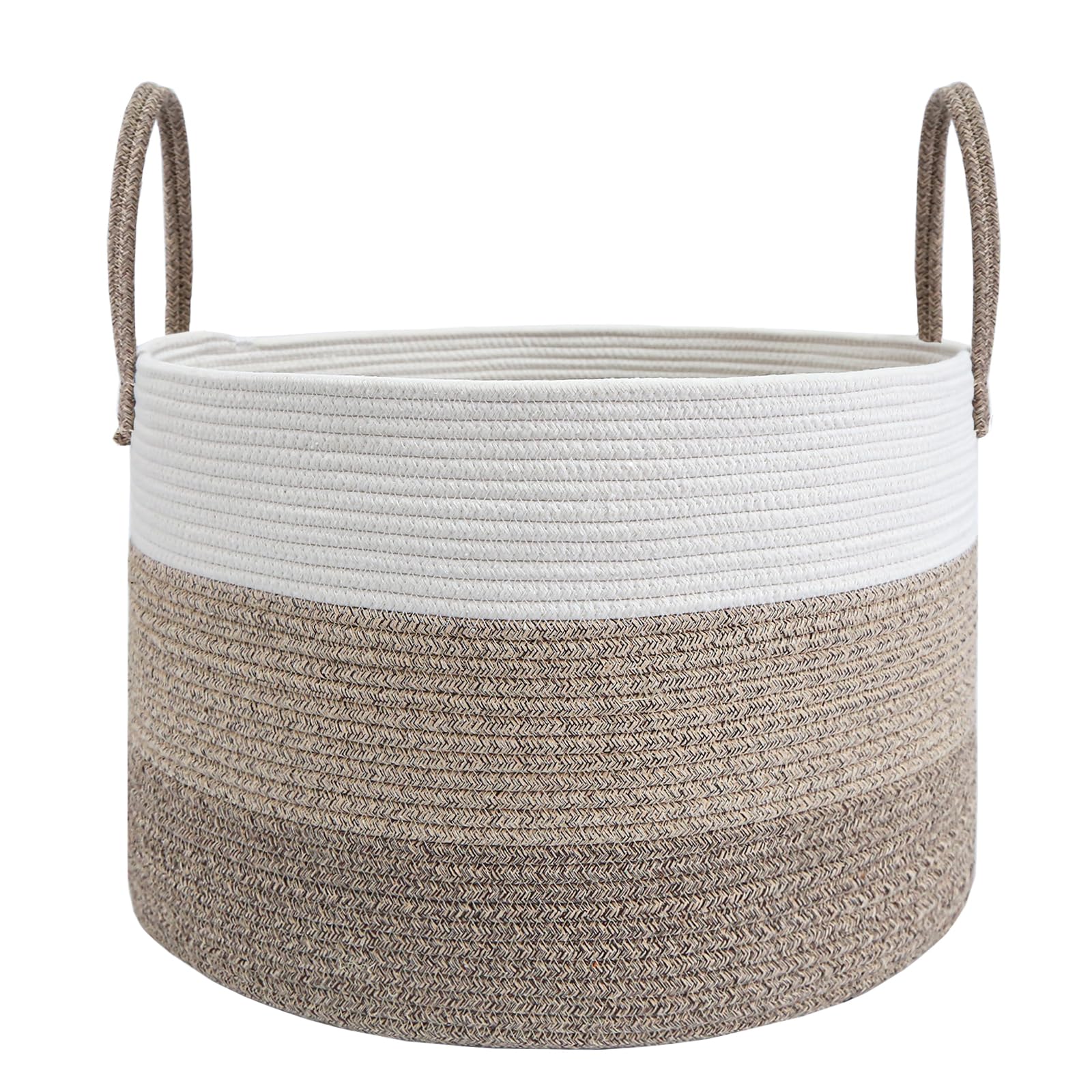 65L Extra Large Machine Washable Cotton Rope Blanket Basket